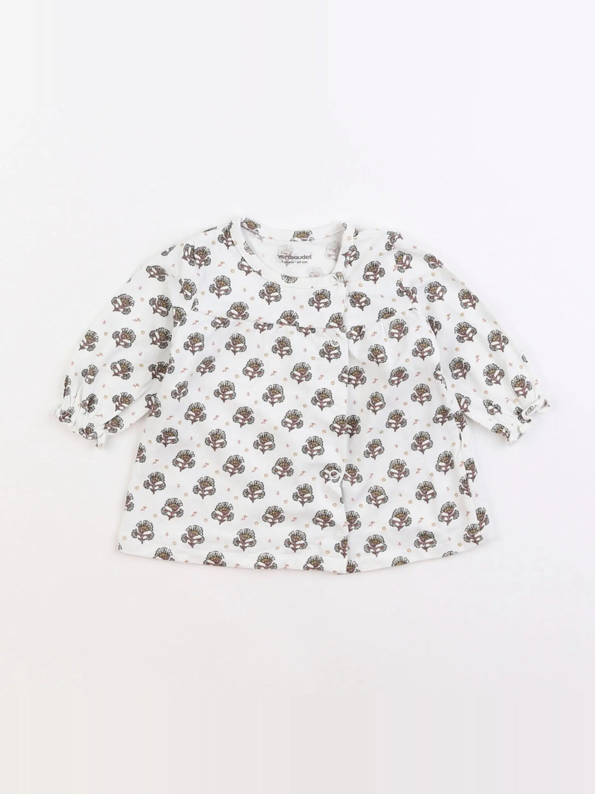 Vertbaudet - tee-shirt blanc - 3 mois