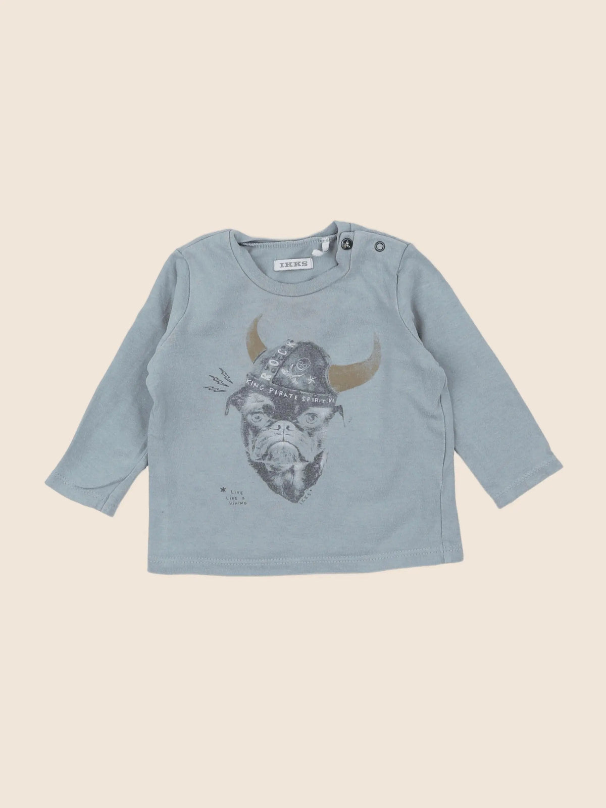 IKKS - tee-shirt bleu - 6 mois