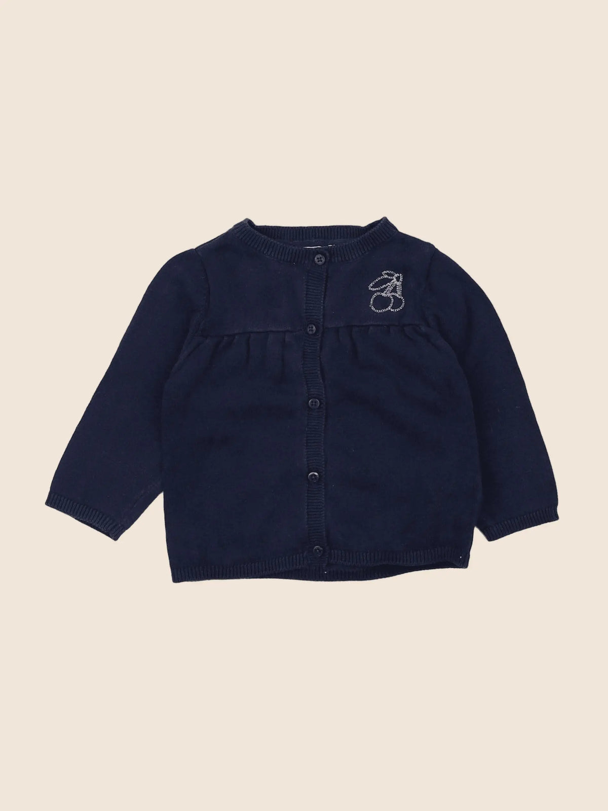 Vertbaudet - gilet bleu - 9 mois