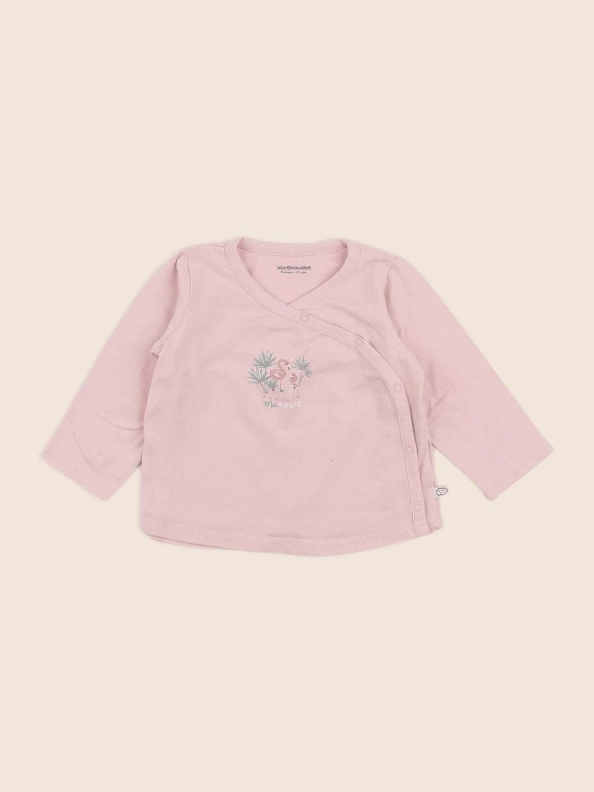 Vertbaudet - tee-shirt rose - 9 mois