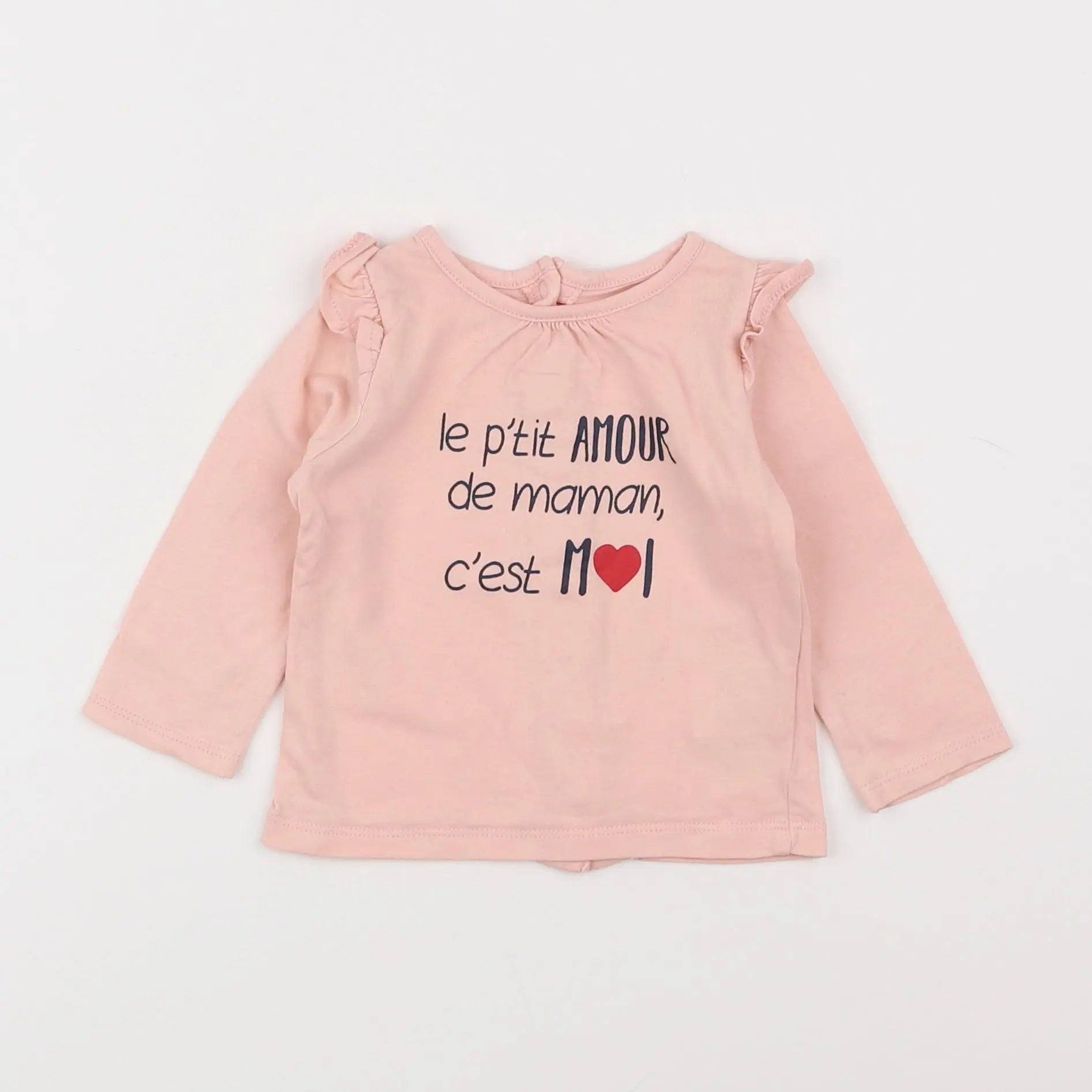Vertbaudet - tee-shirt rose - 6 mois