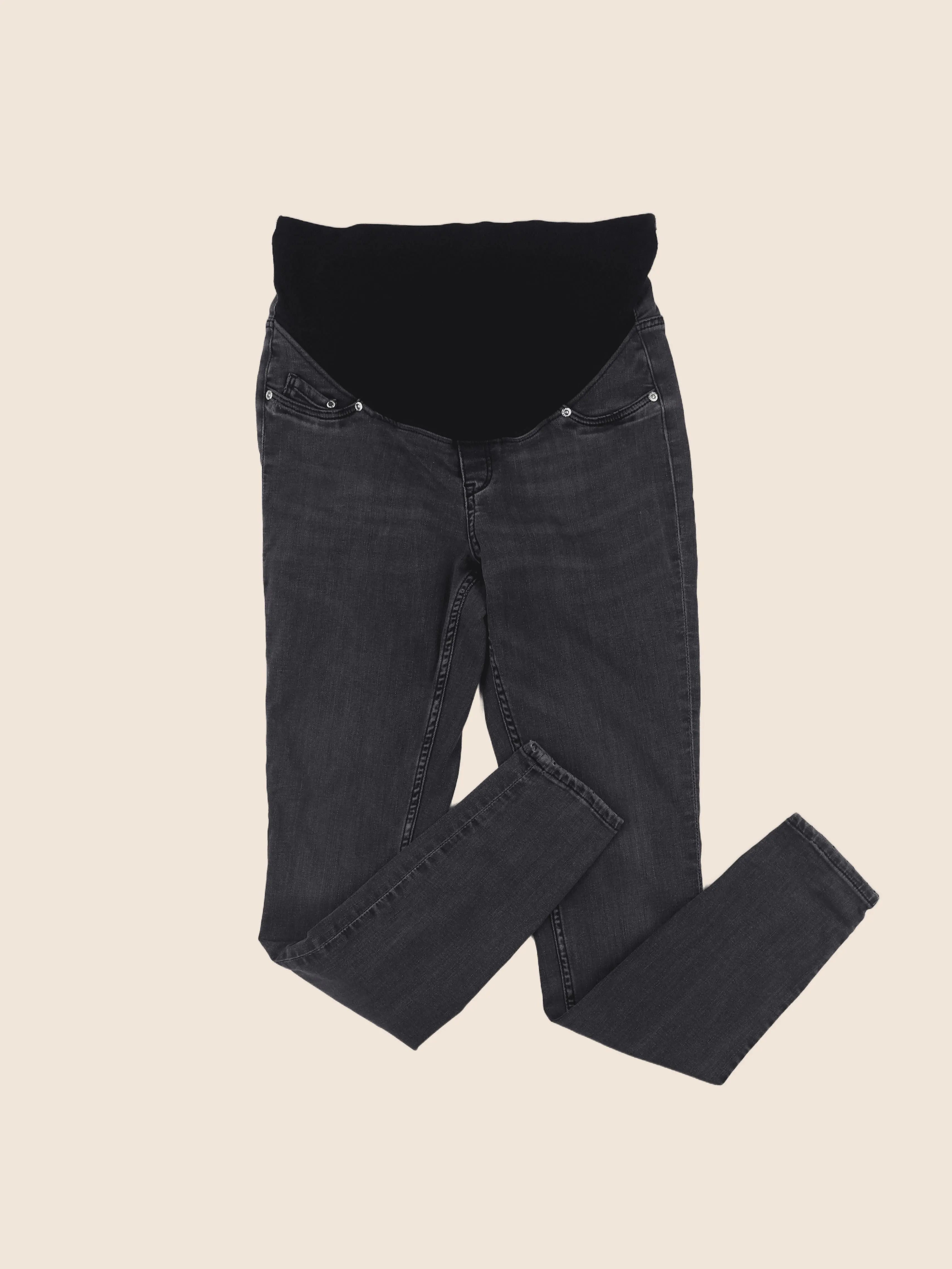 H&M - jean grossesse noir - 40