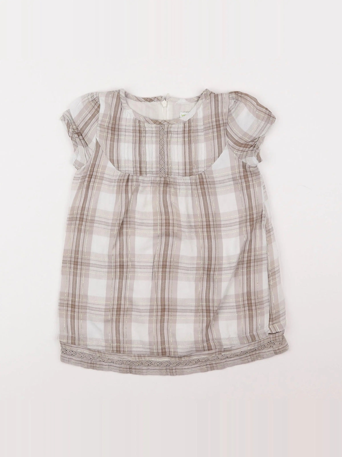 Vertbaudet - robe beige - 2 ans