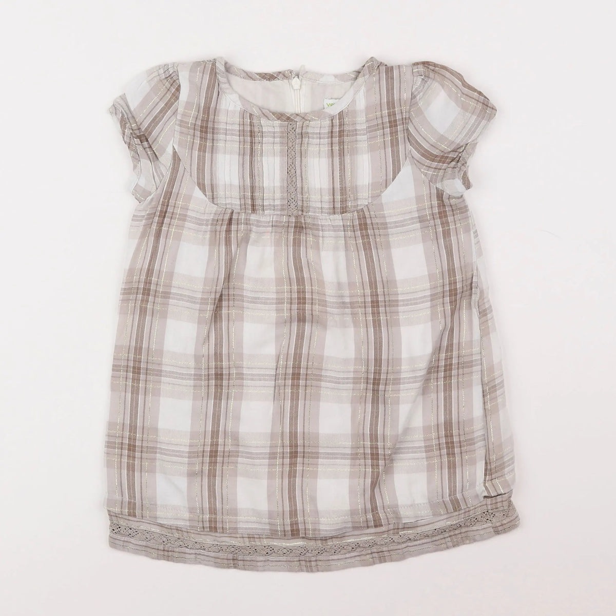 Vertbaudet - robe beige - 2 ans