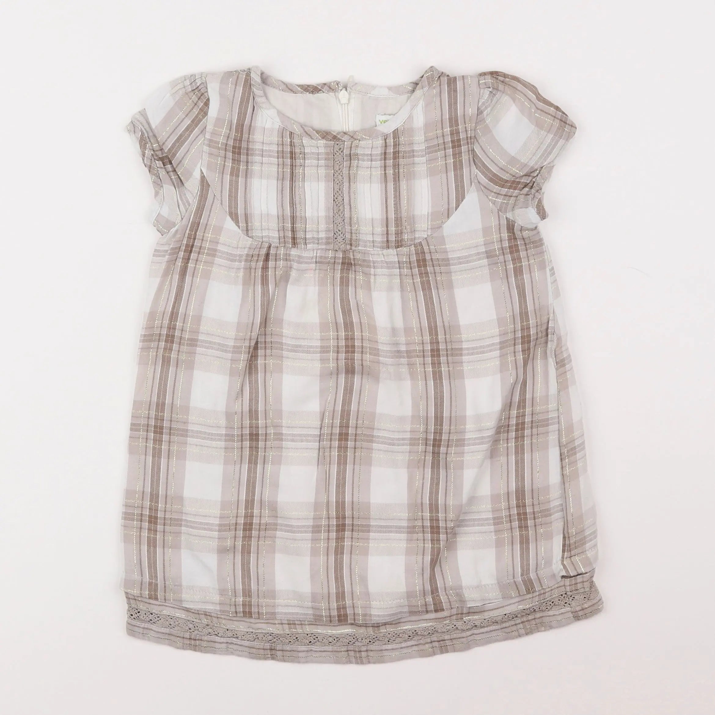 Vertbaudet - robe beige - 2 ans