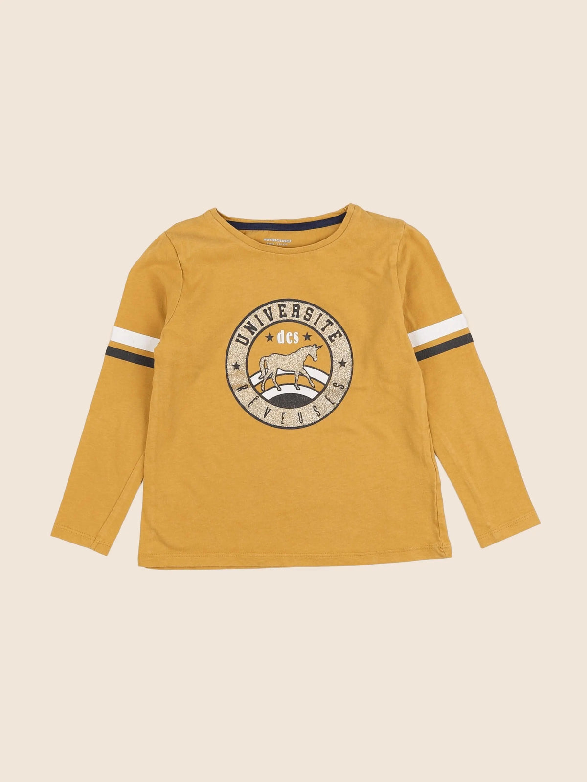 Vertbaudet - tee-shirt jaune, or - 5 ans
