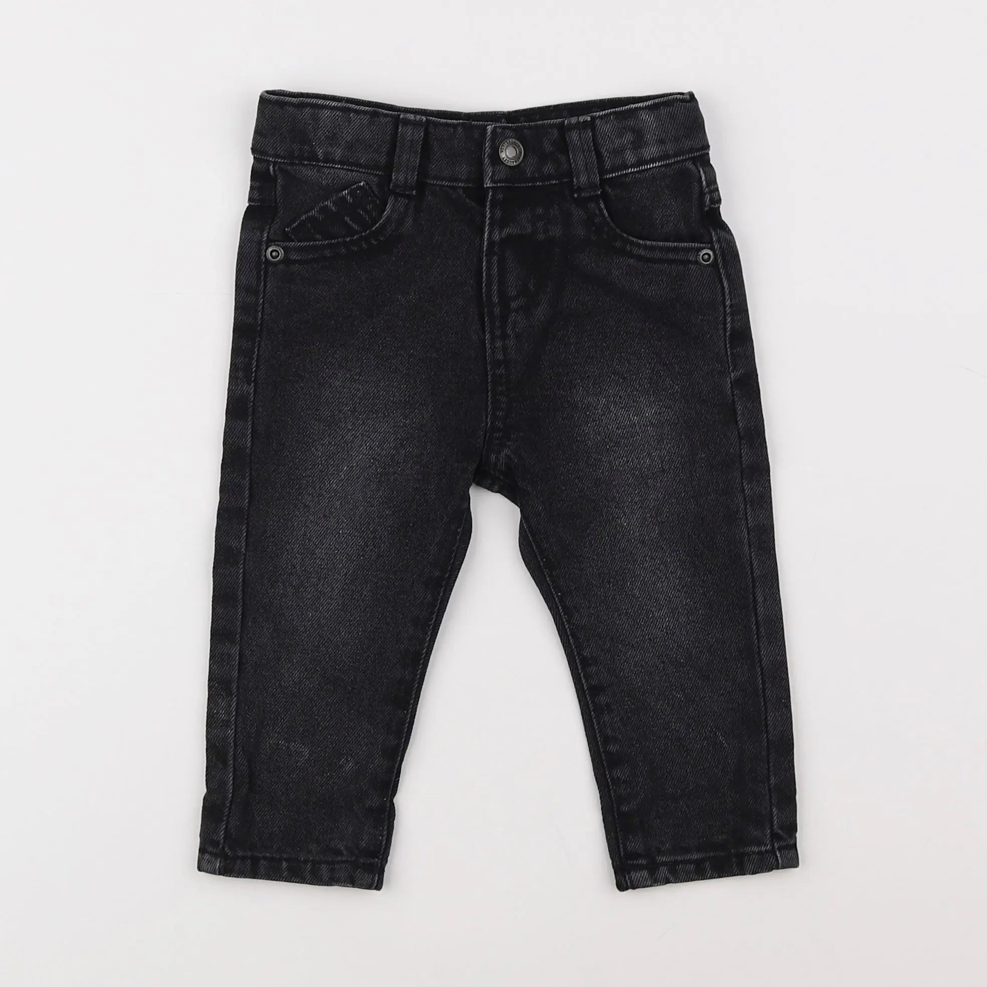Vertbaudet - jean gris - 9 mois