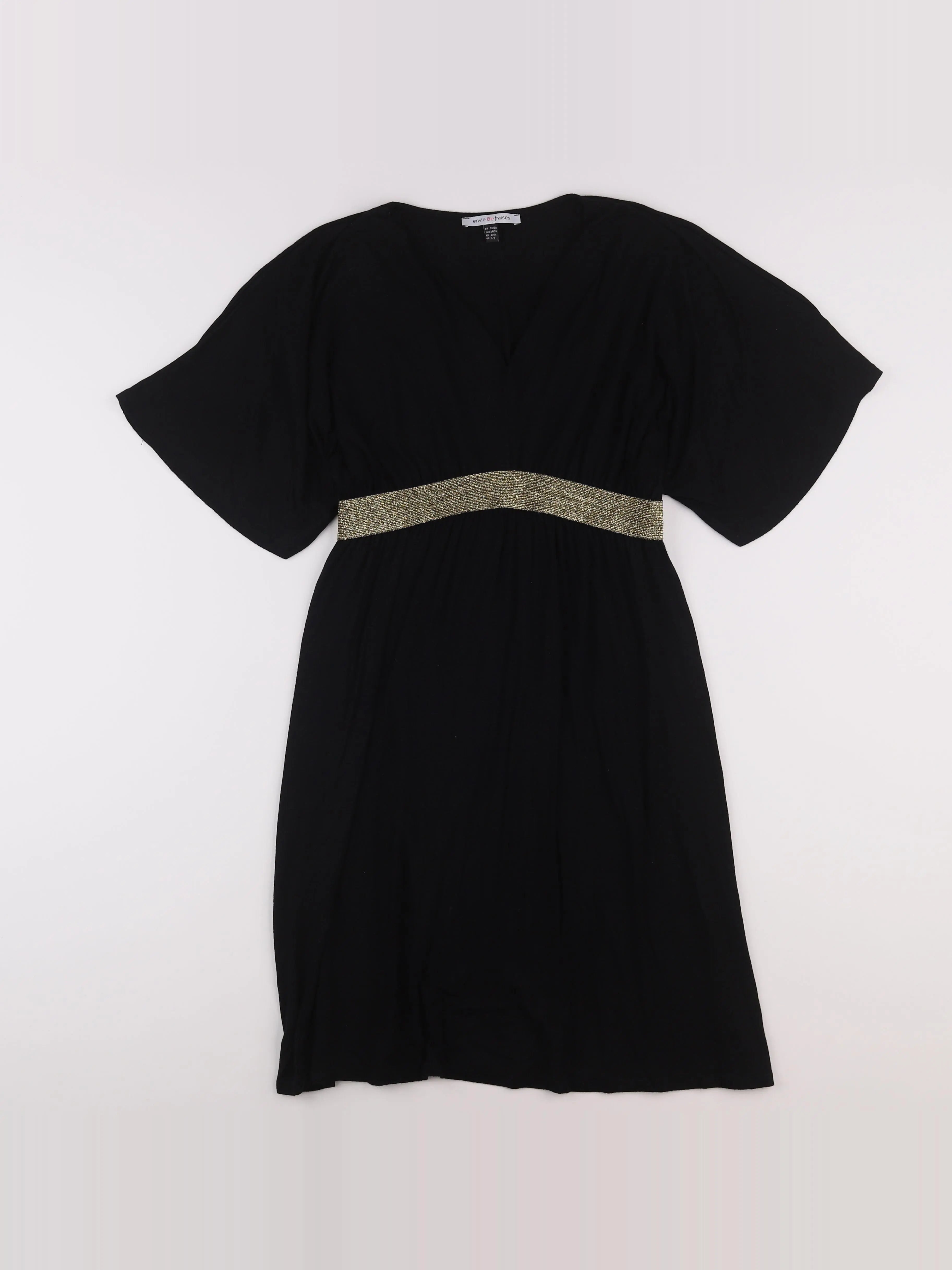 Envie de fraise - robe grossesse noir, or - 34 à 36