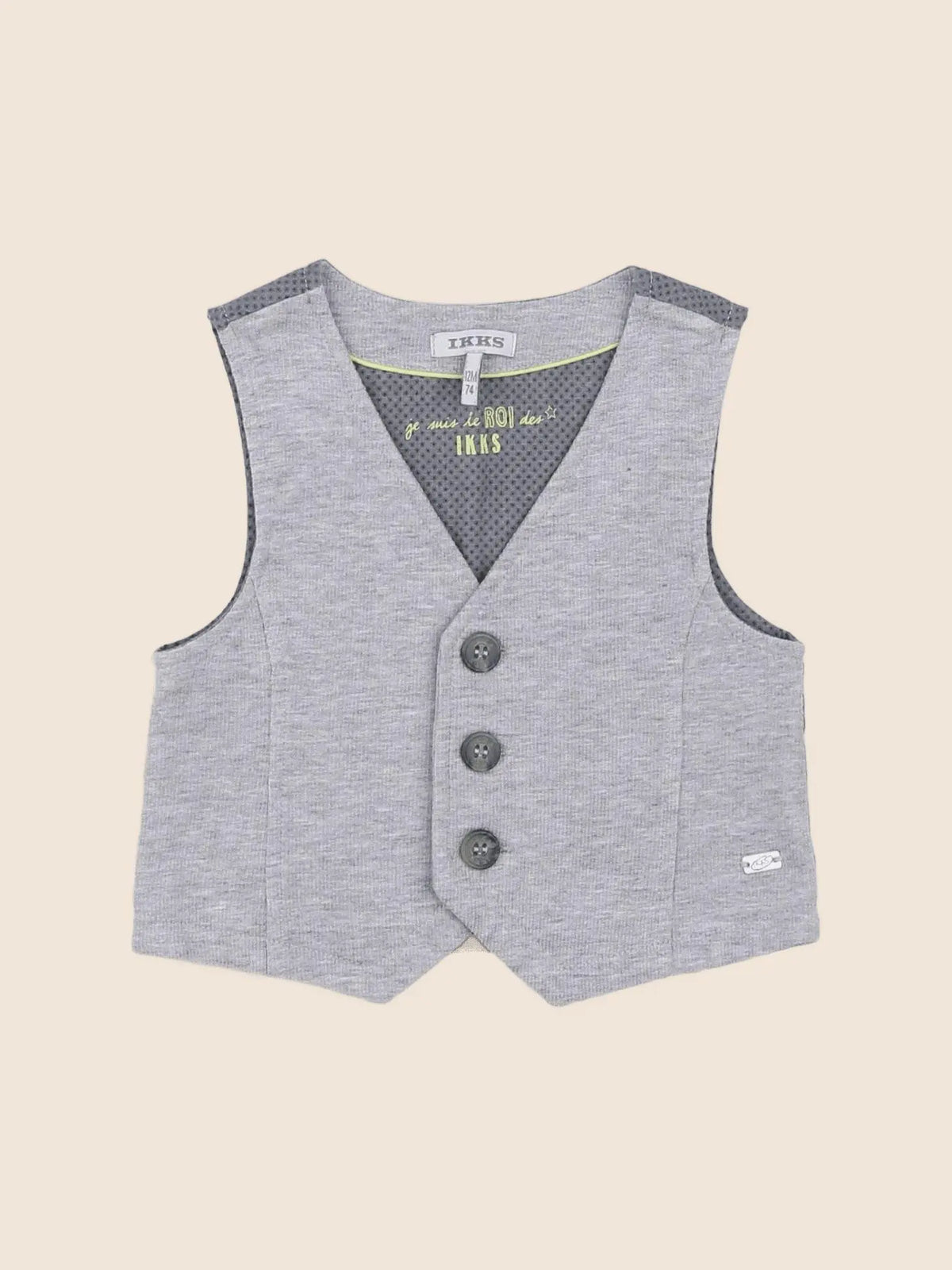 IKKS - gilet gris - 12 mois