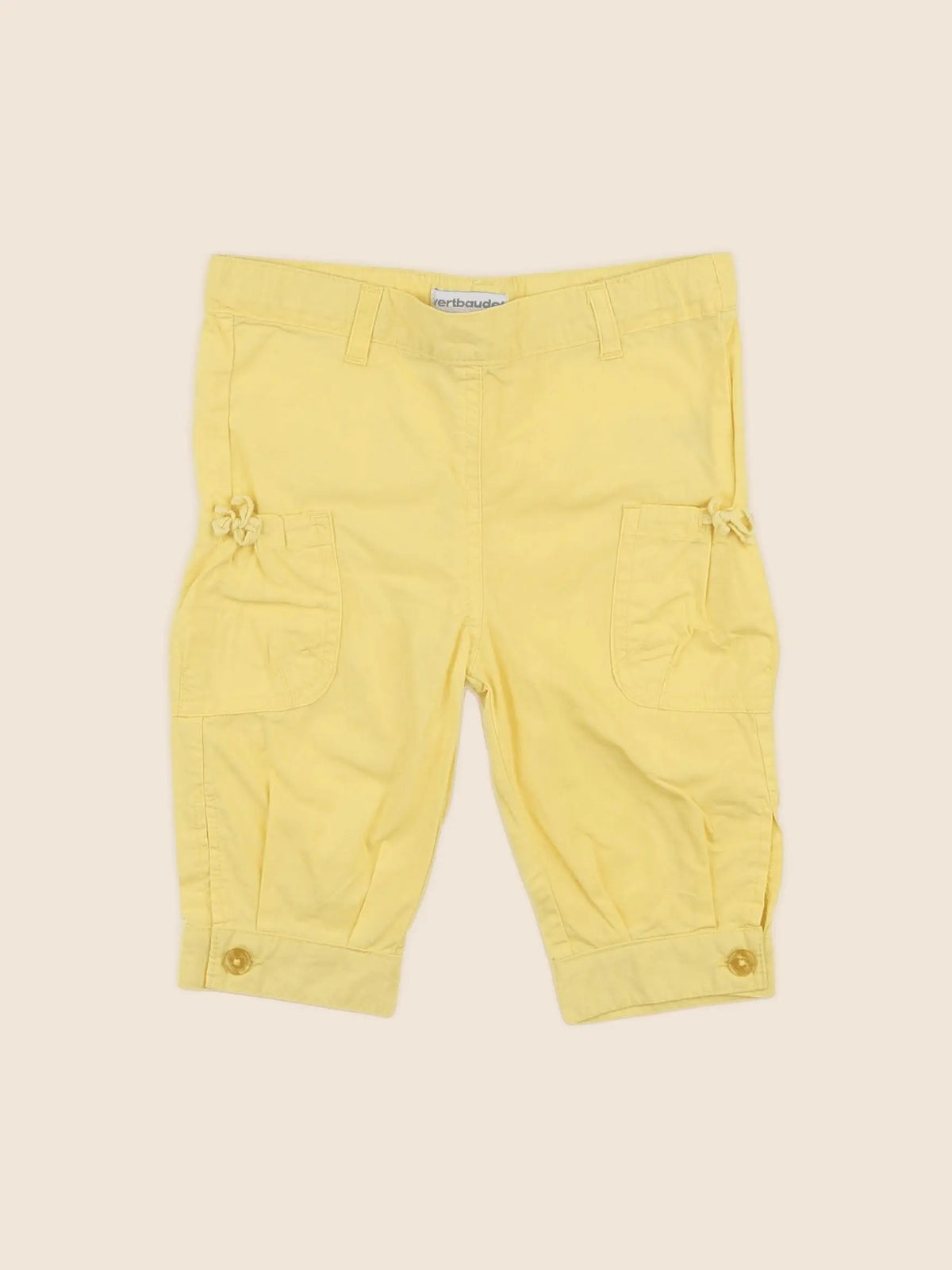 Vertbaudet - pantalon jaune - 9 mois