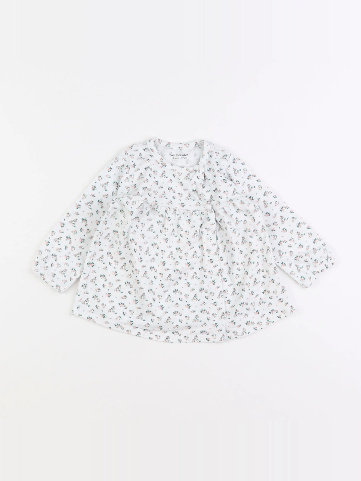 Vertbaudet - tee-shirt blanc - 6 mois