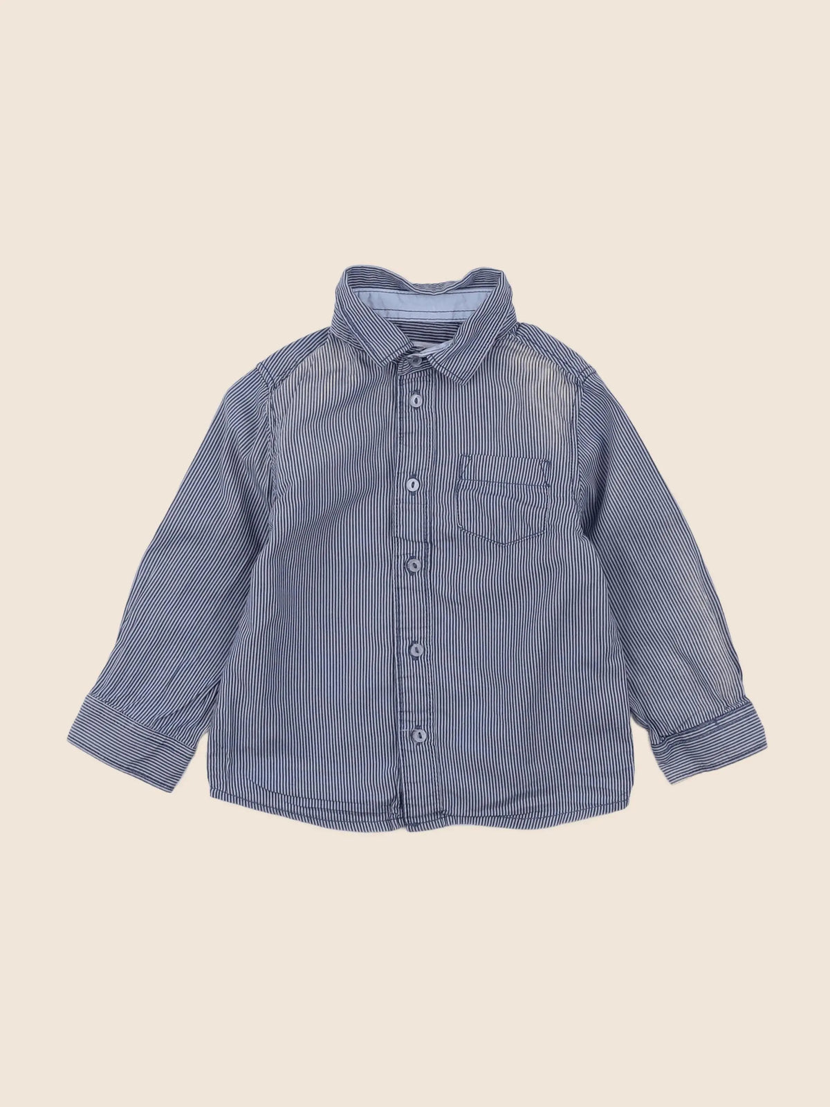 Vertbaudet - chemise bleu - 18 mois