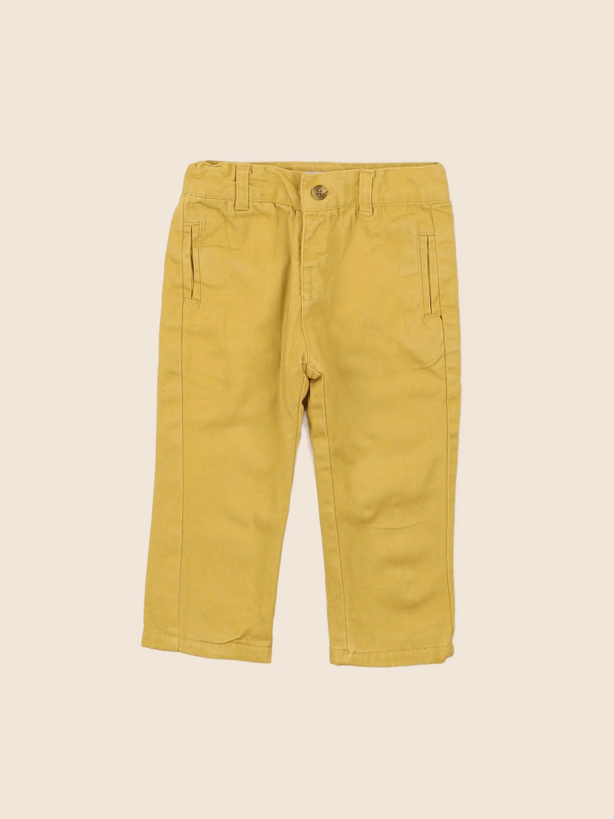 Vertbaudet - pantalon jaune - 6 mois