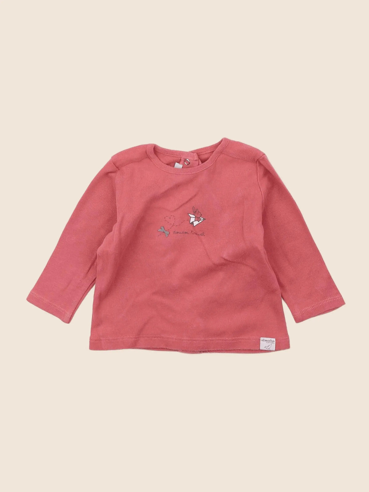 Absorba - tee-shirt rose - 9 mois