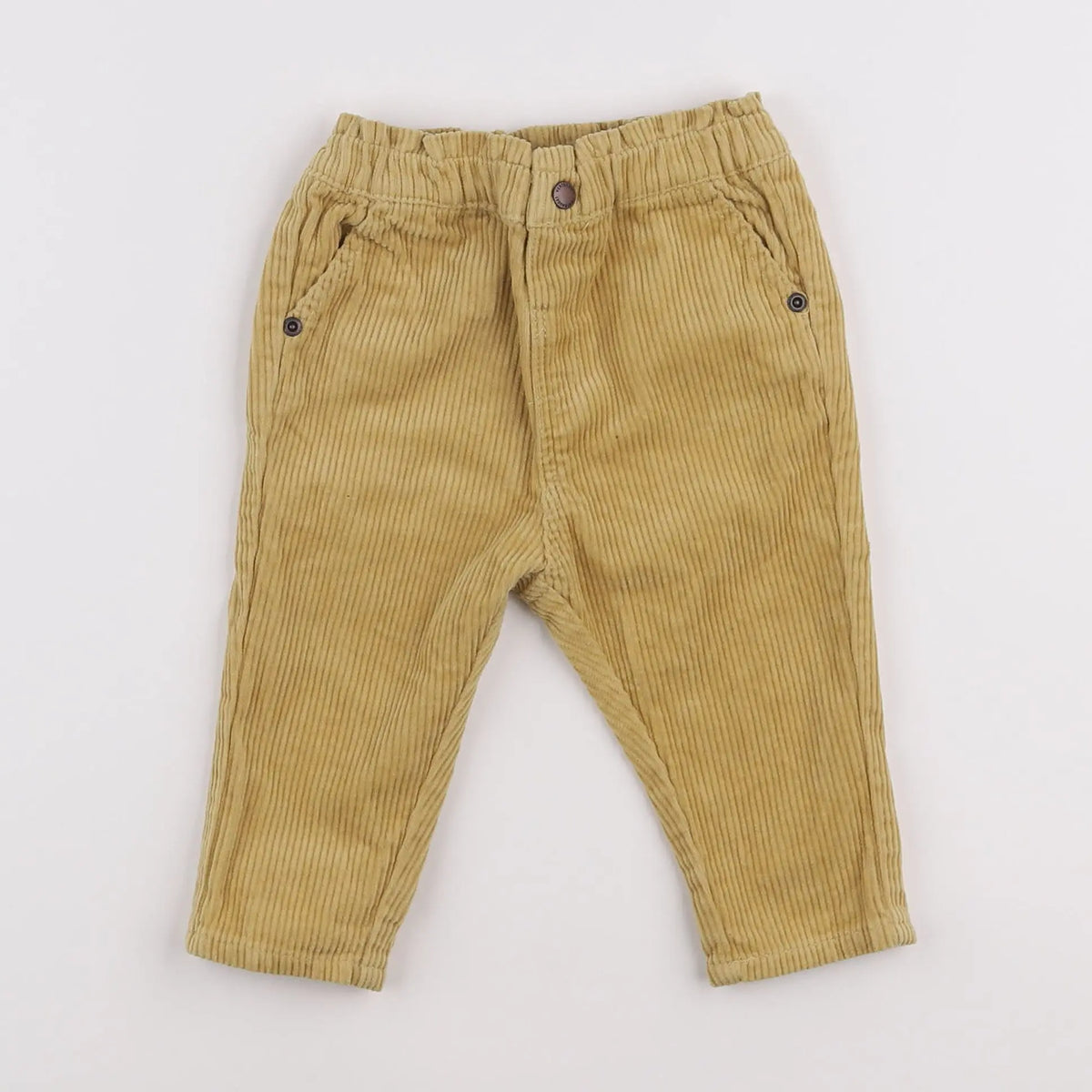 Vertbaudet - pantalon jaune - 9 mois