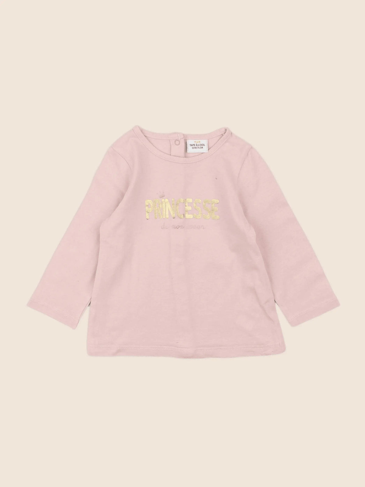 Tape à l'oeil - tee-shirt rose - 12 mois