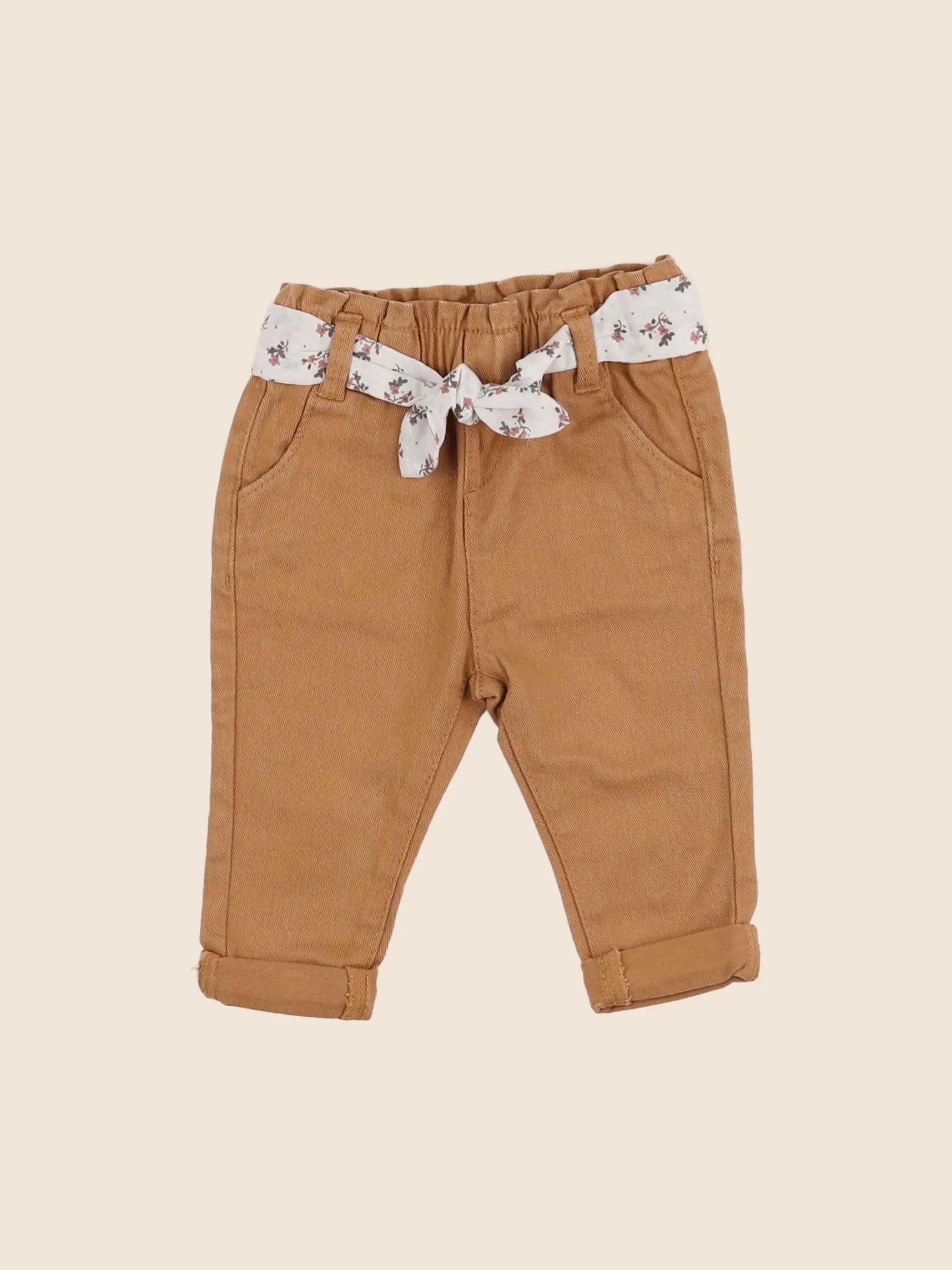 Vertbaudet - jean marron - 9 mois