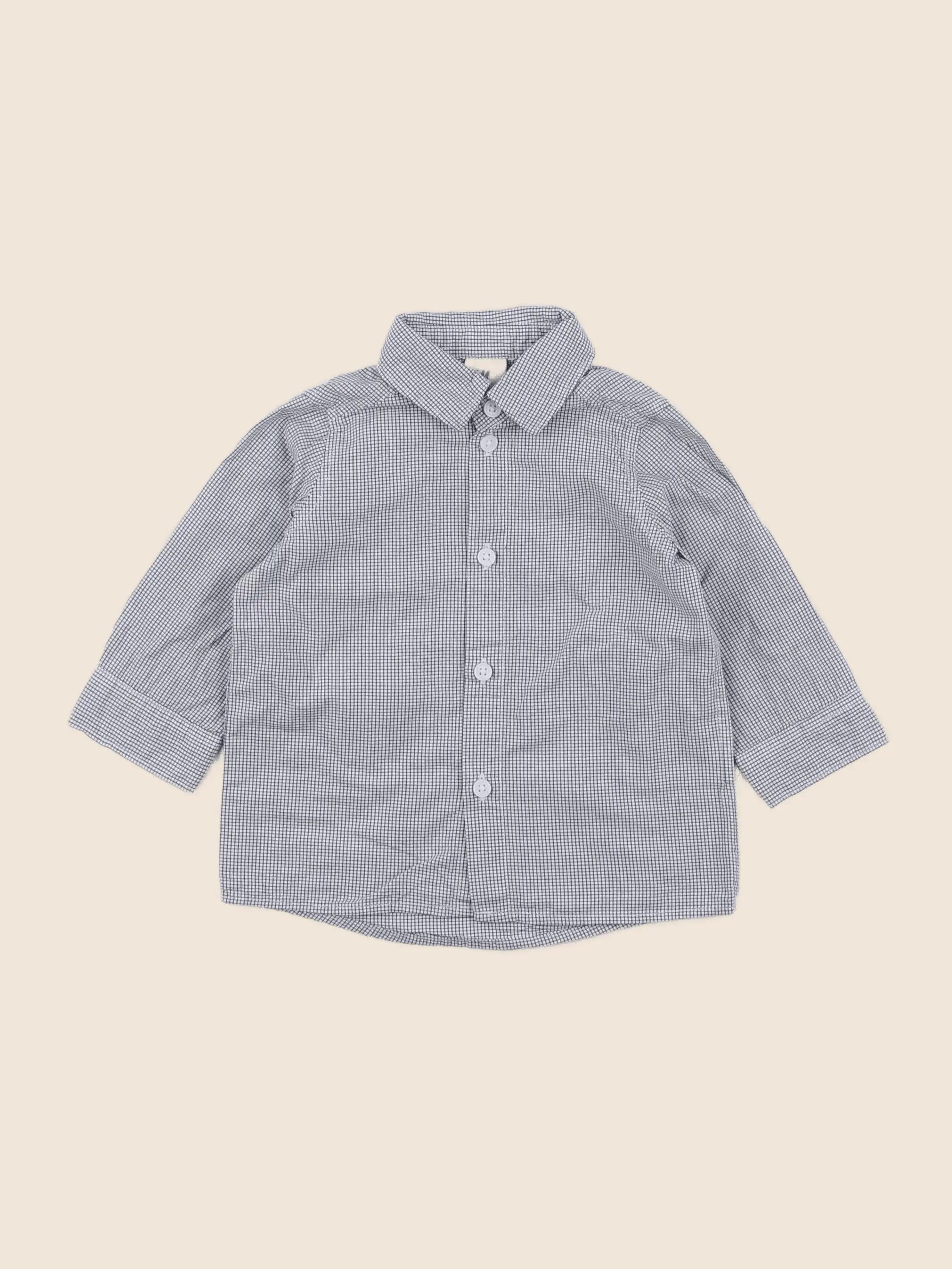 H&M - chemise bleu - 3/6 mois