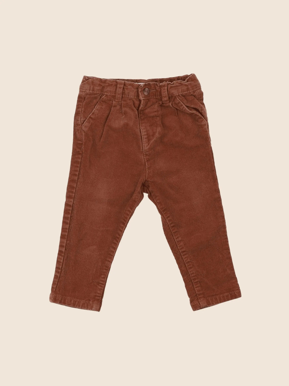Vertbaudet - pantalon marron - 12 mois