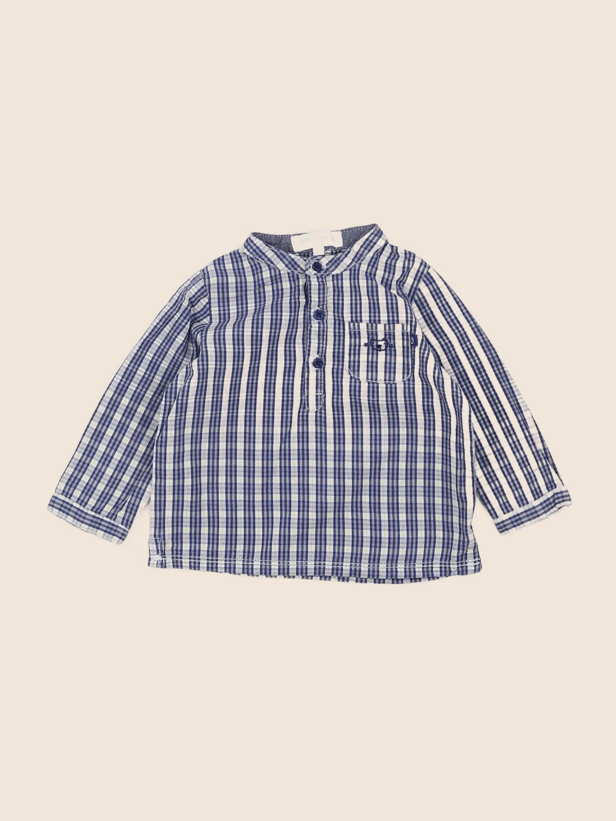 Cadet Rousselle - chemise bleu - 12 mois