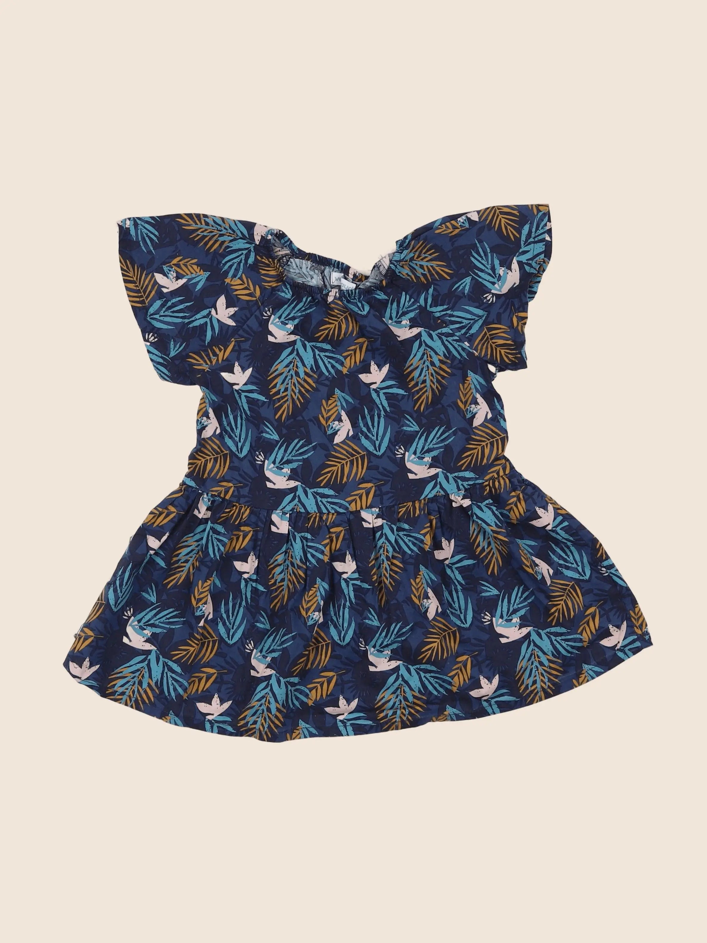 Vertbaudet - robe bleu - 18 mois