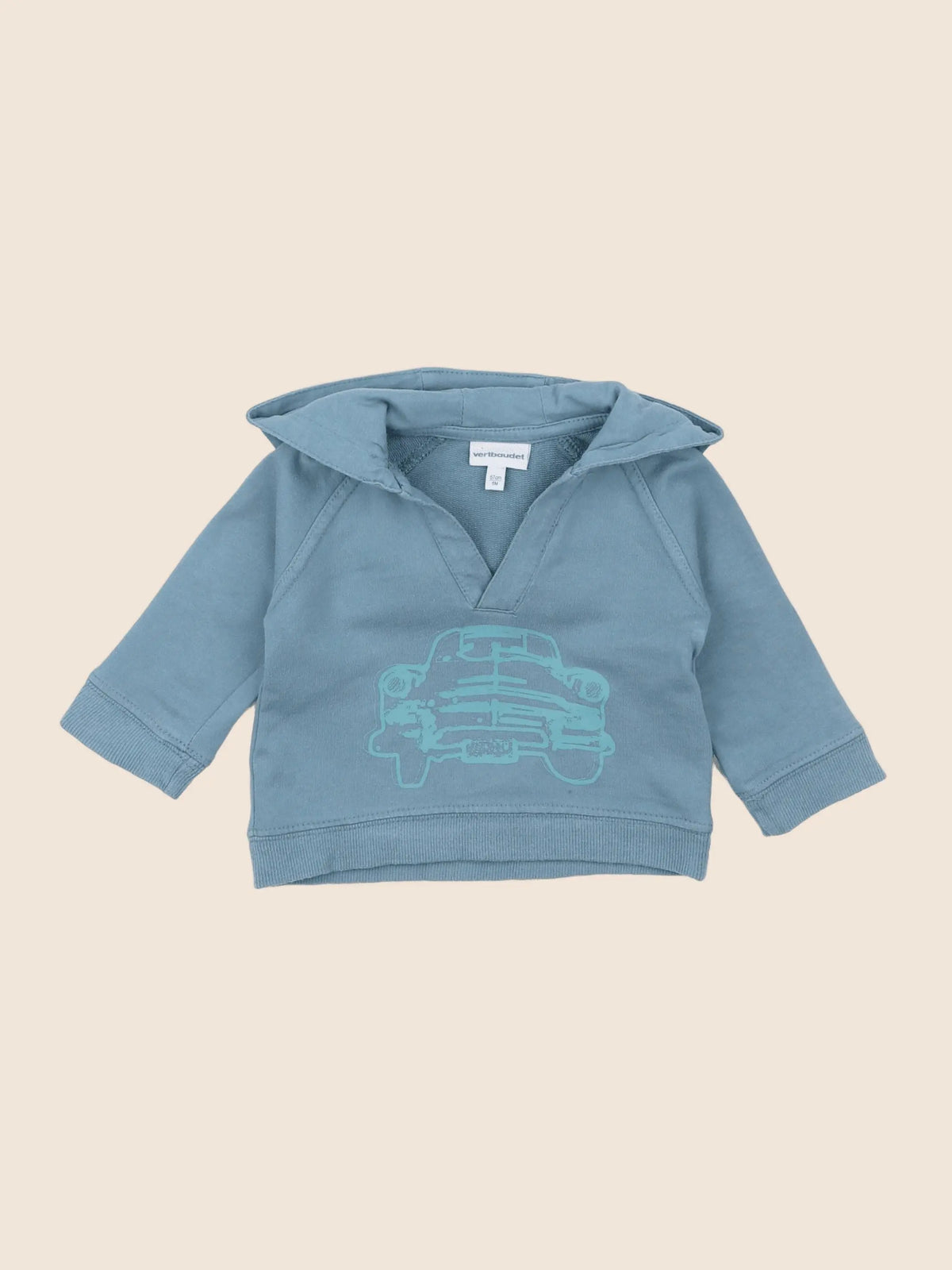 Vertbaudet - sweat bleu - 6 mois