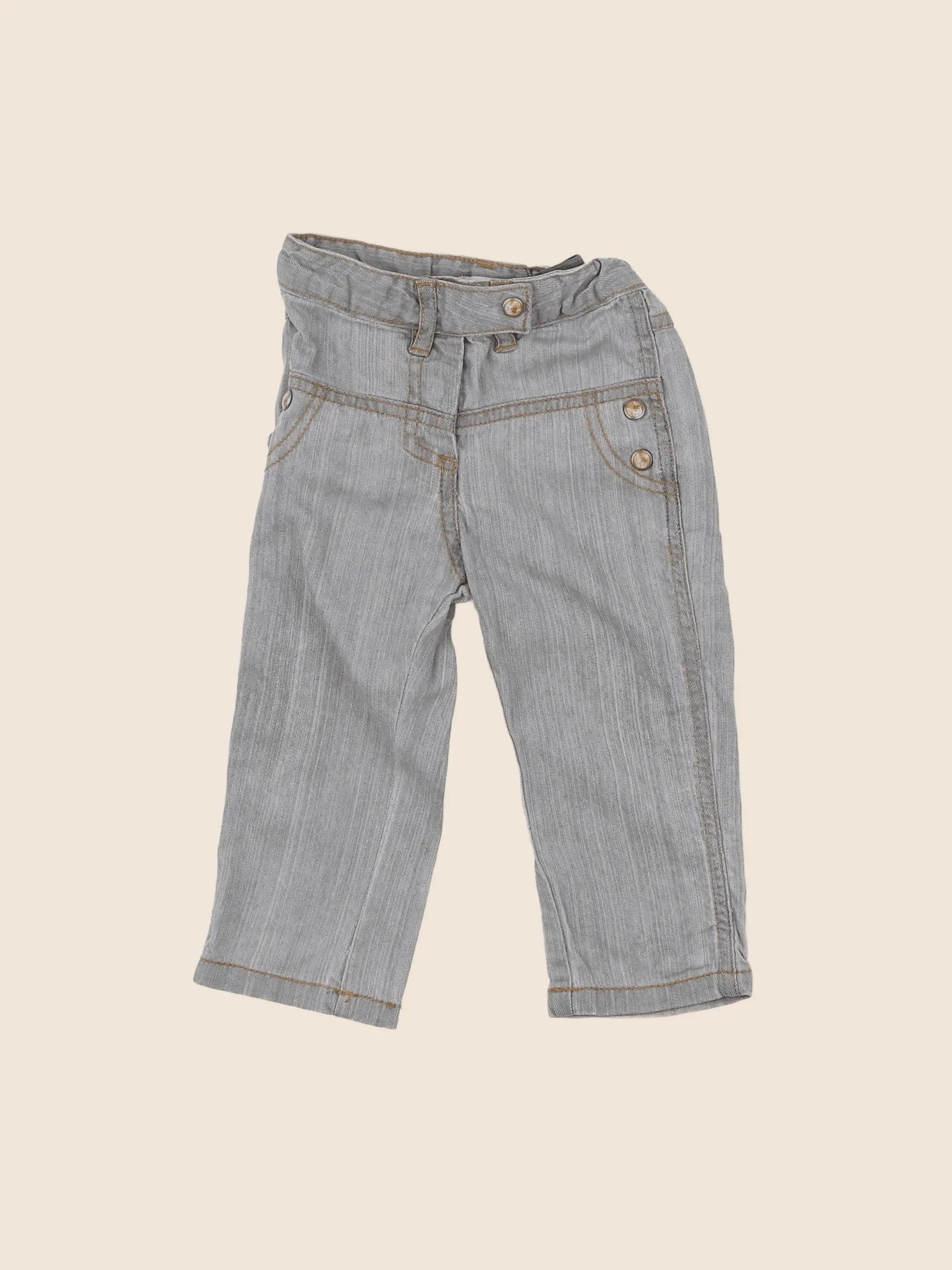 Vertbaudet - pantalon gris - 12 mois