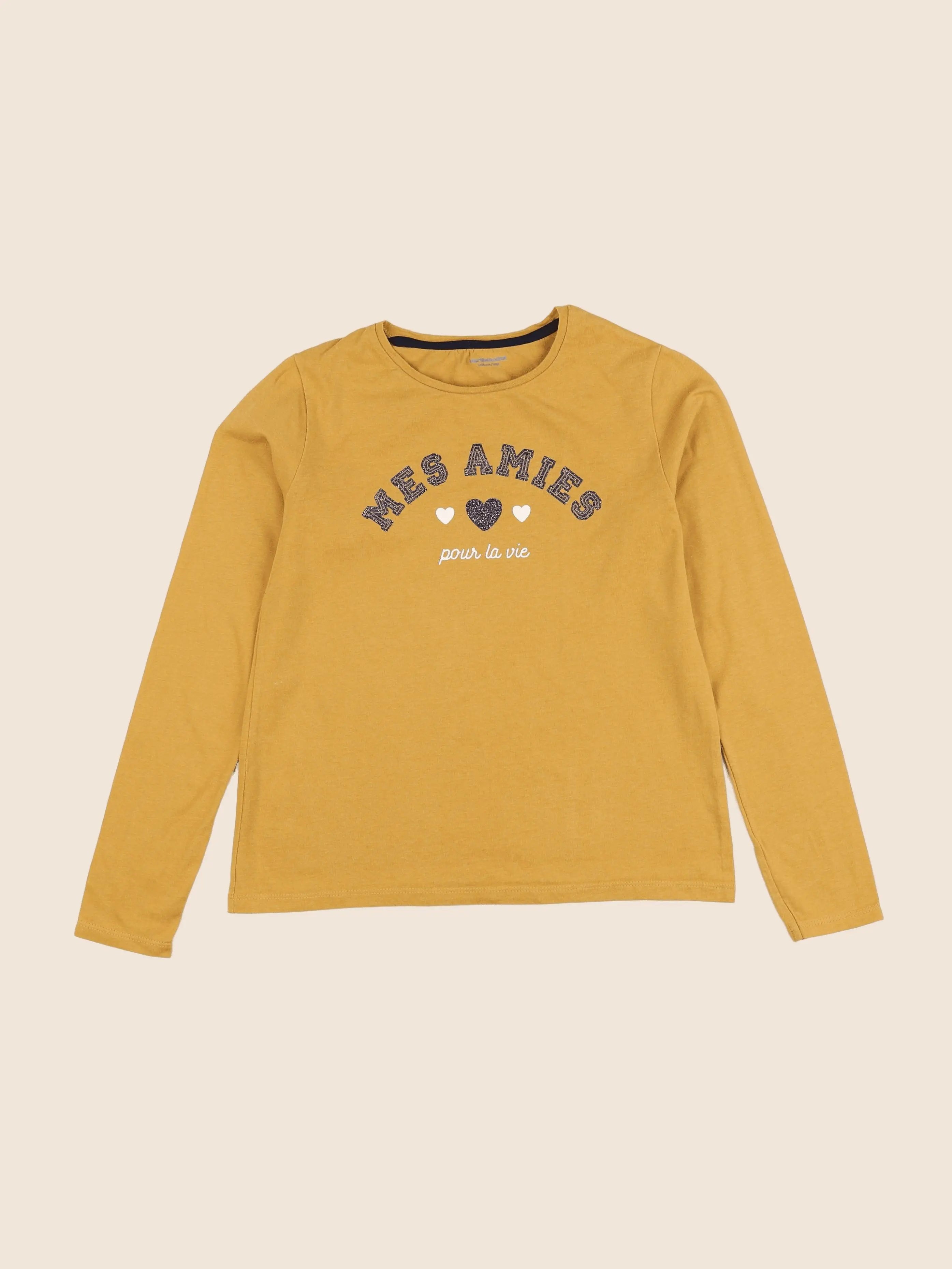Vertbaudet - tee-shirt jaune - 10 ans