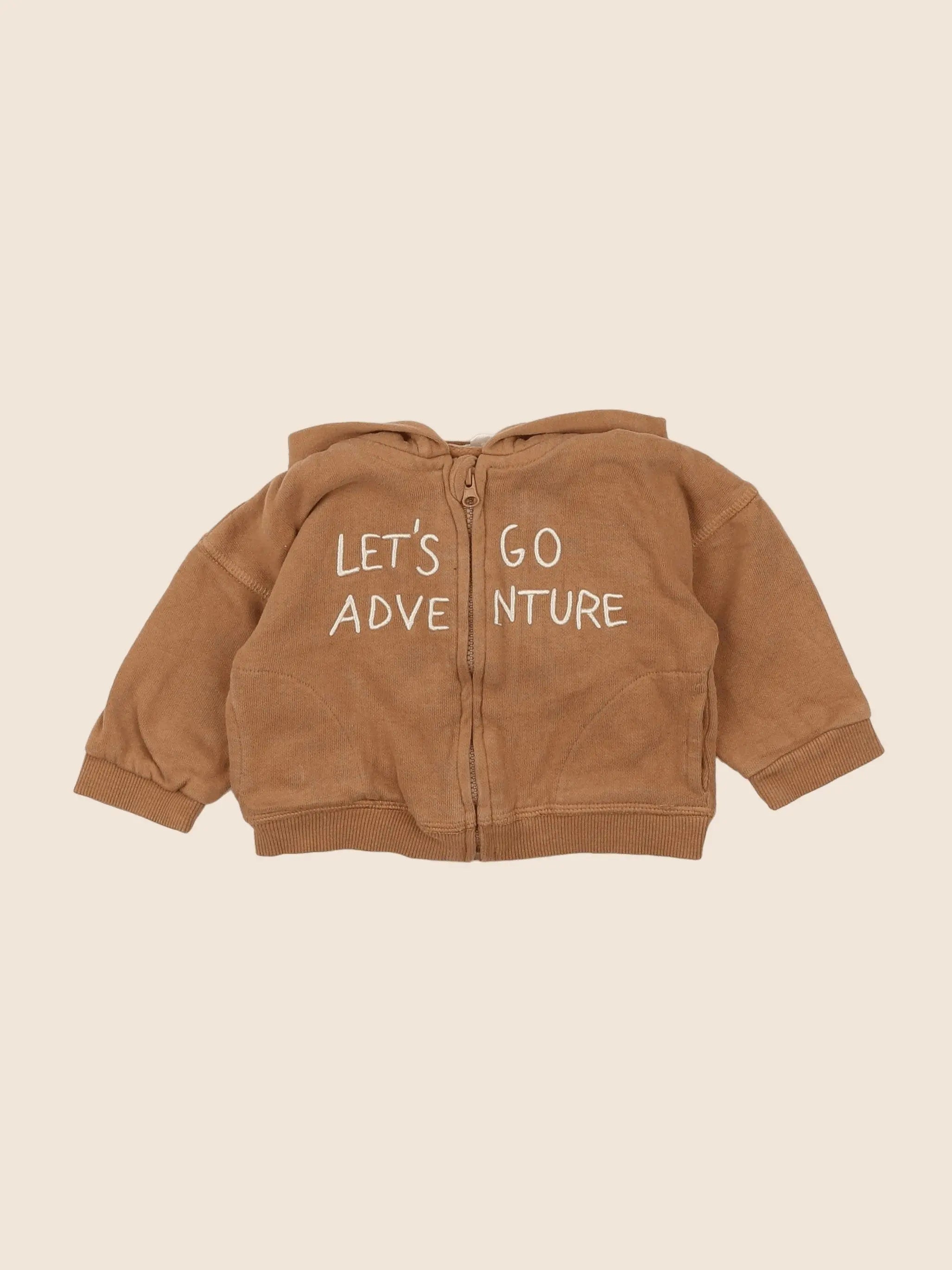 Vertbaudet - sweat marron - 6 mois