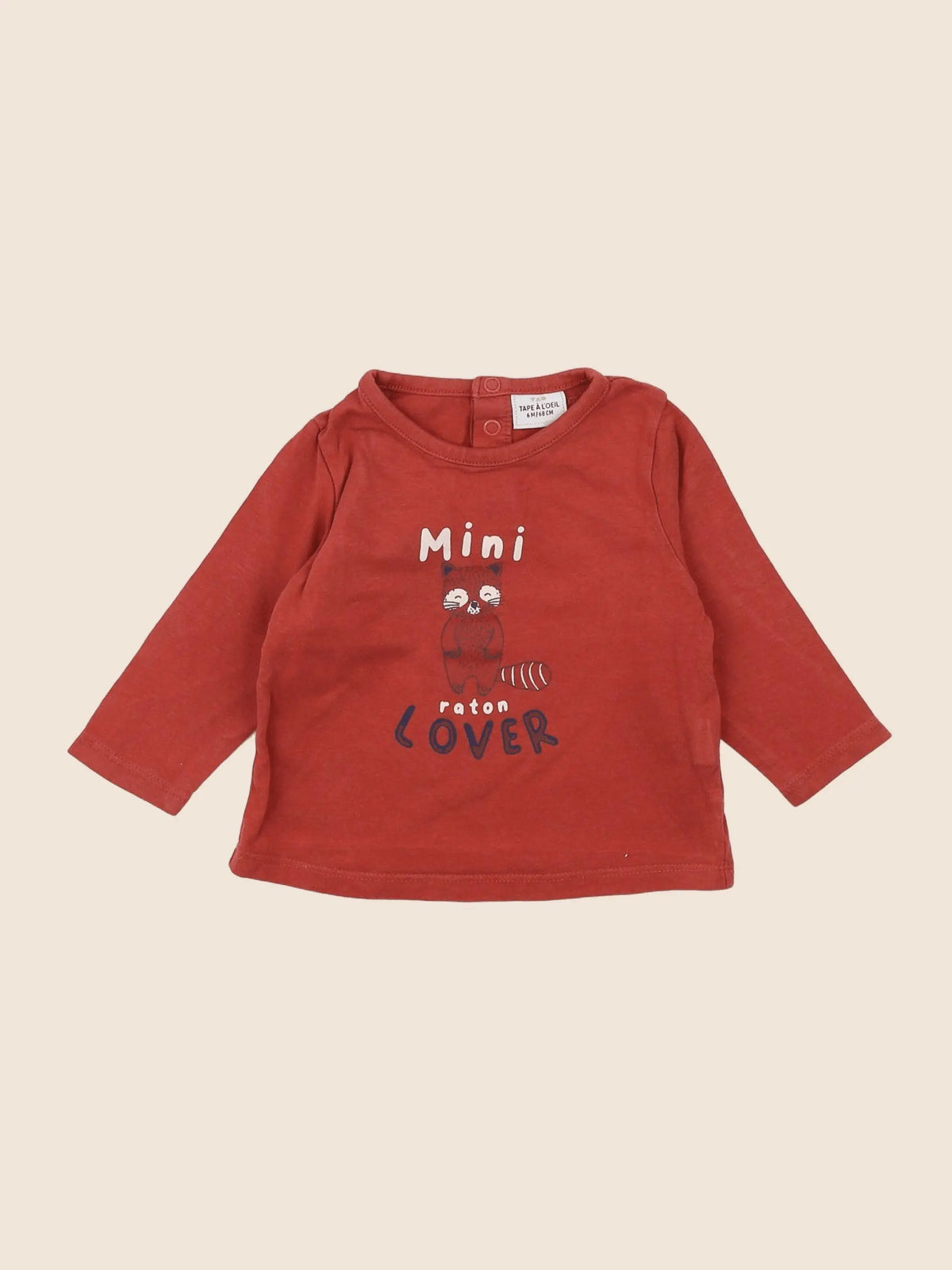 Tape à l'oeil - tee-shirt rouge - 6 mois