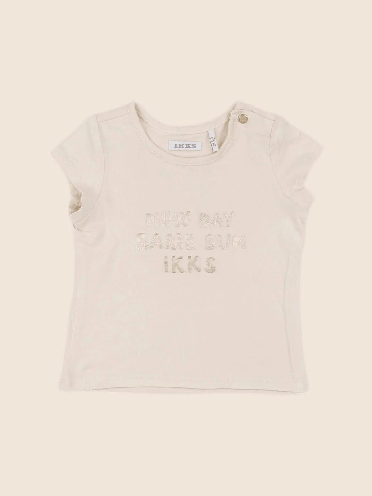 IKKS - tee-shirt beige - 12 mois