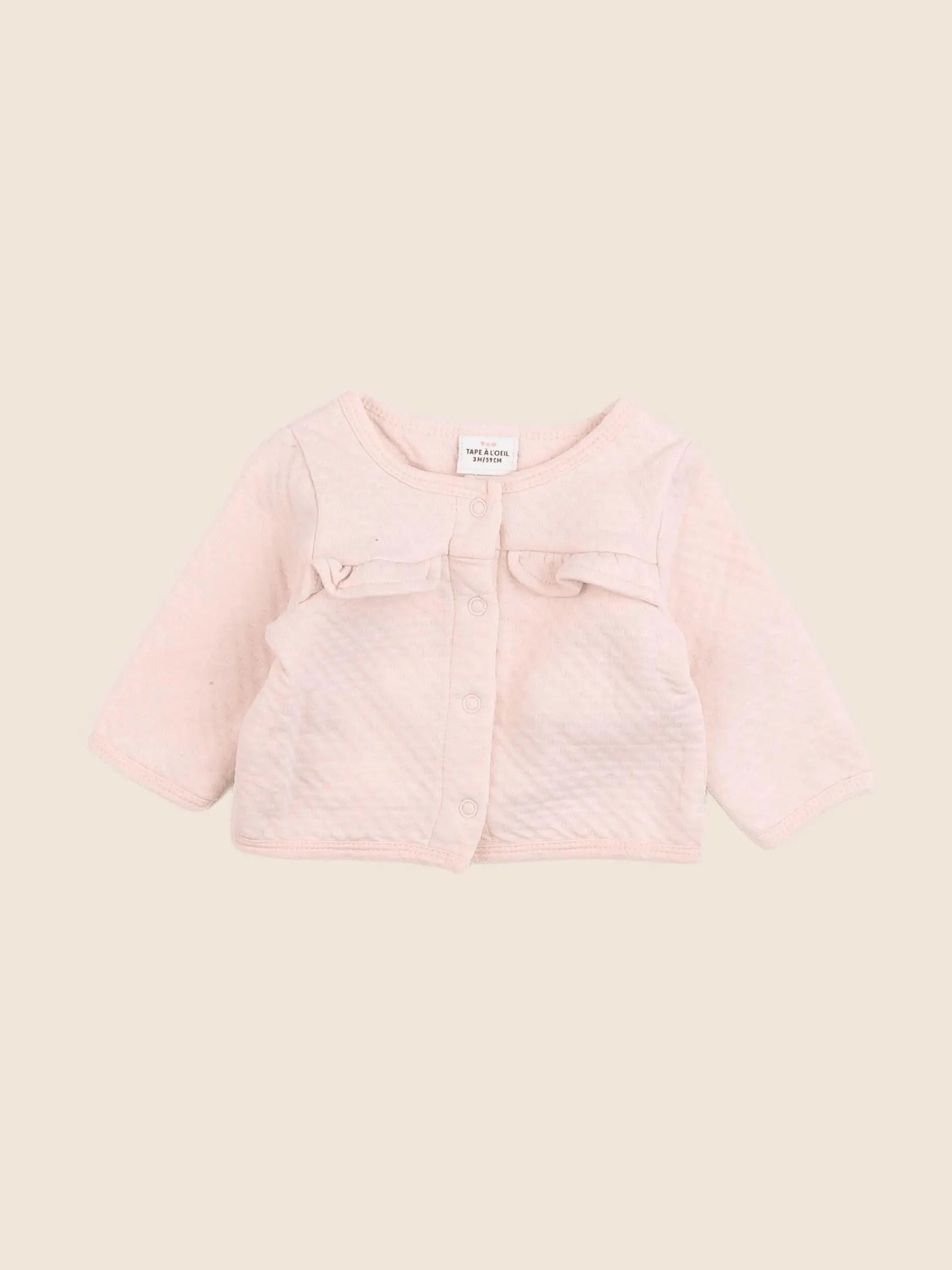 Tape à l'oeil - gilet rose - 3 mois