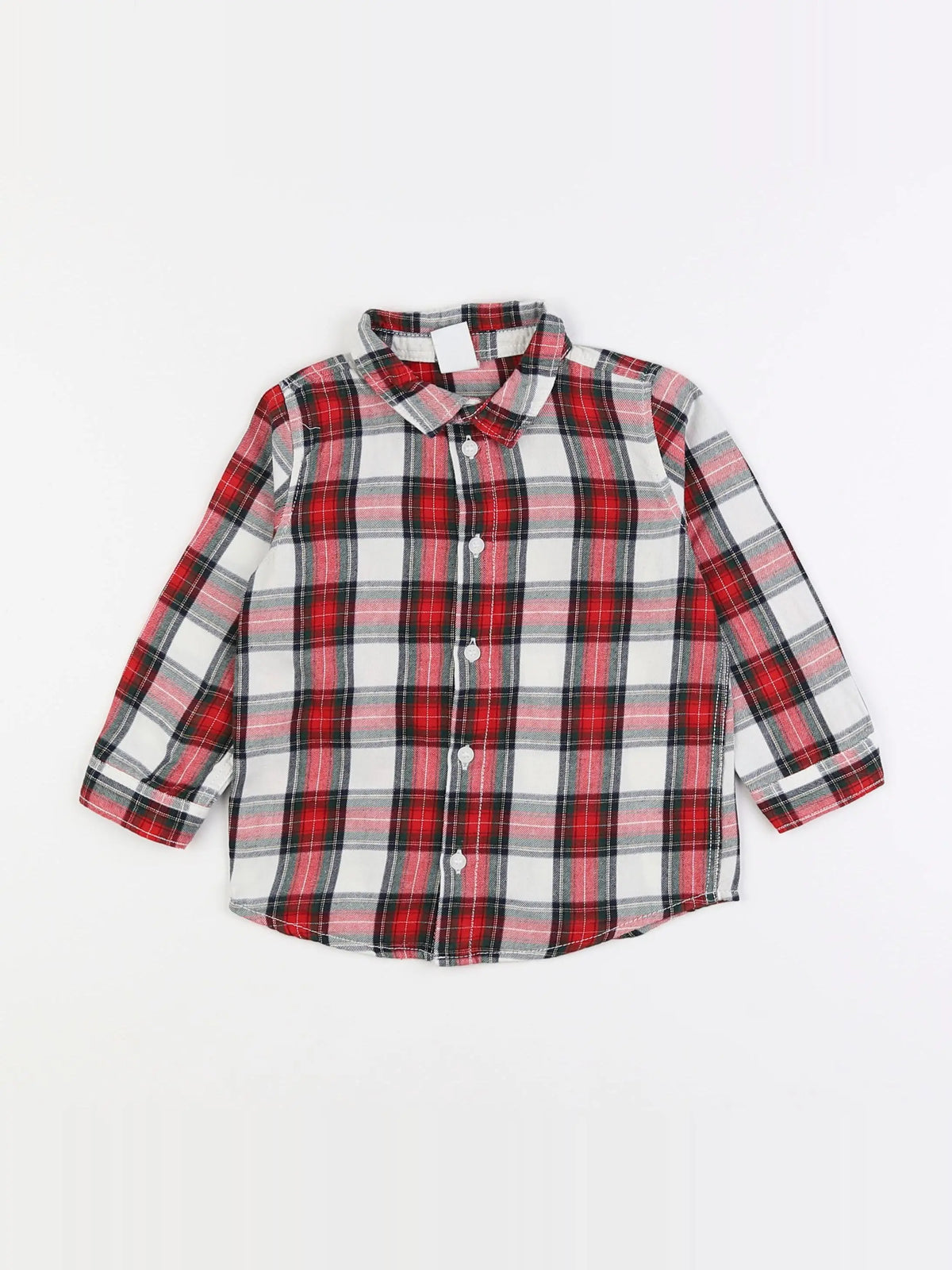H&M - chemise rouge - 12/18 mois