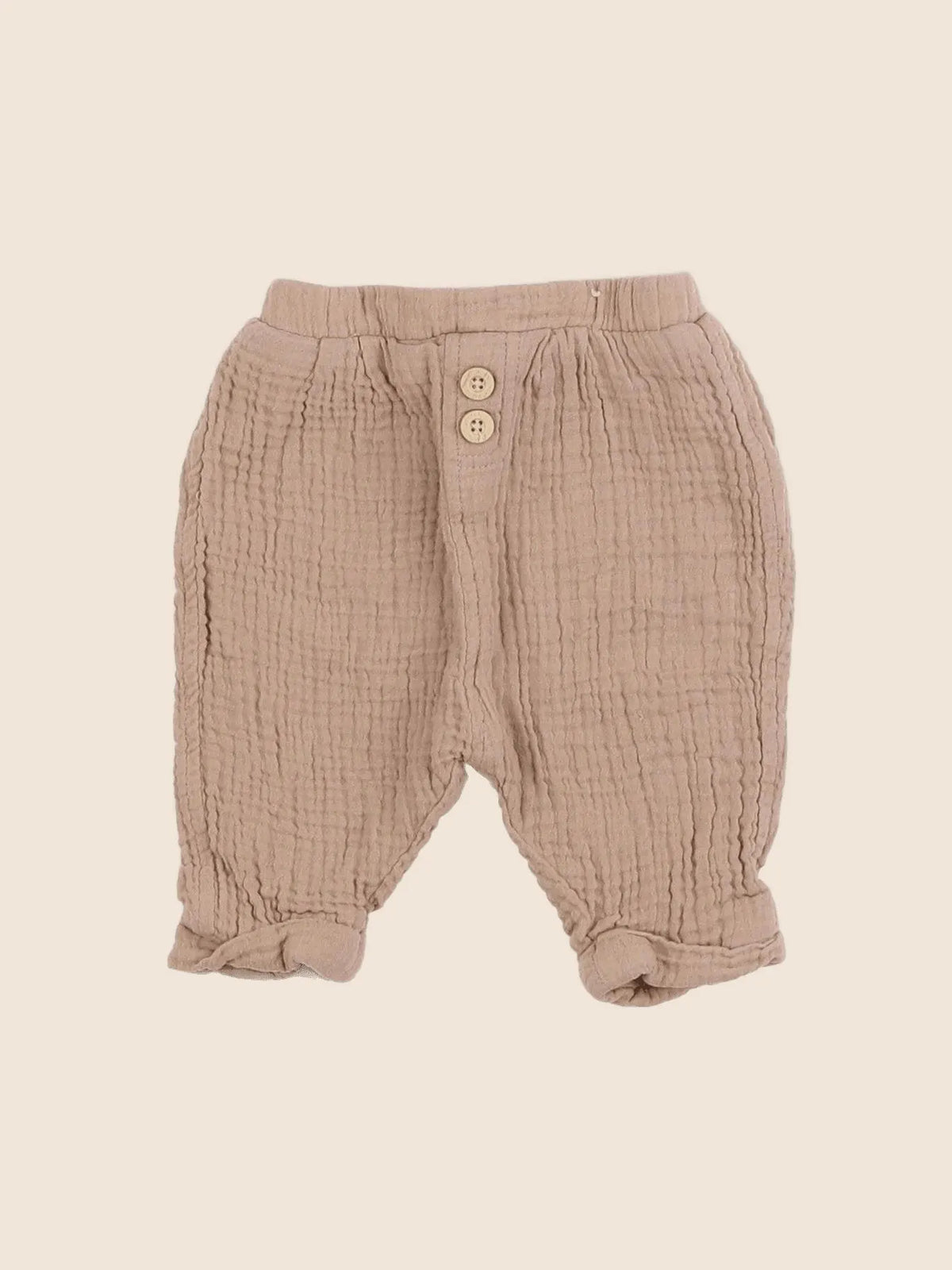 Vertbaudet - pantalon doublé velours marron - 3 mois