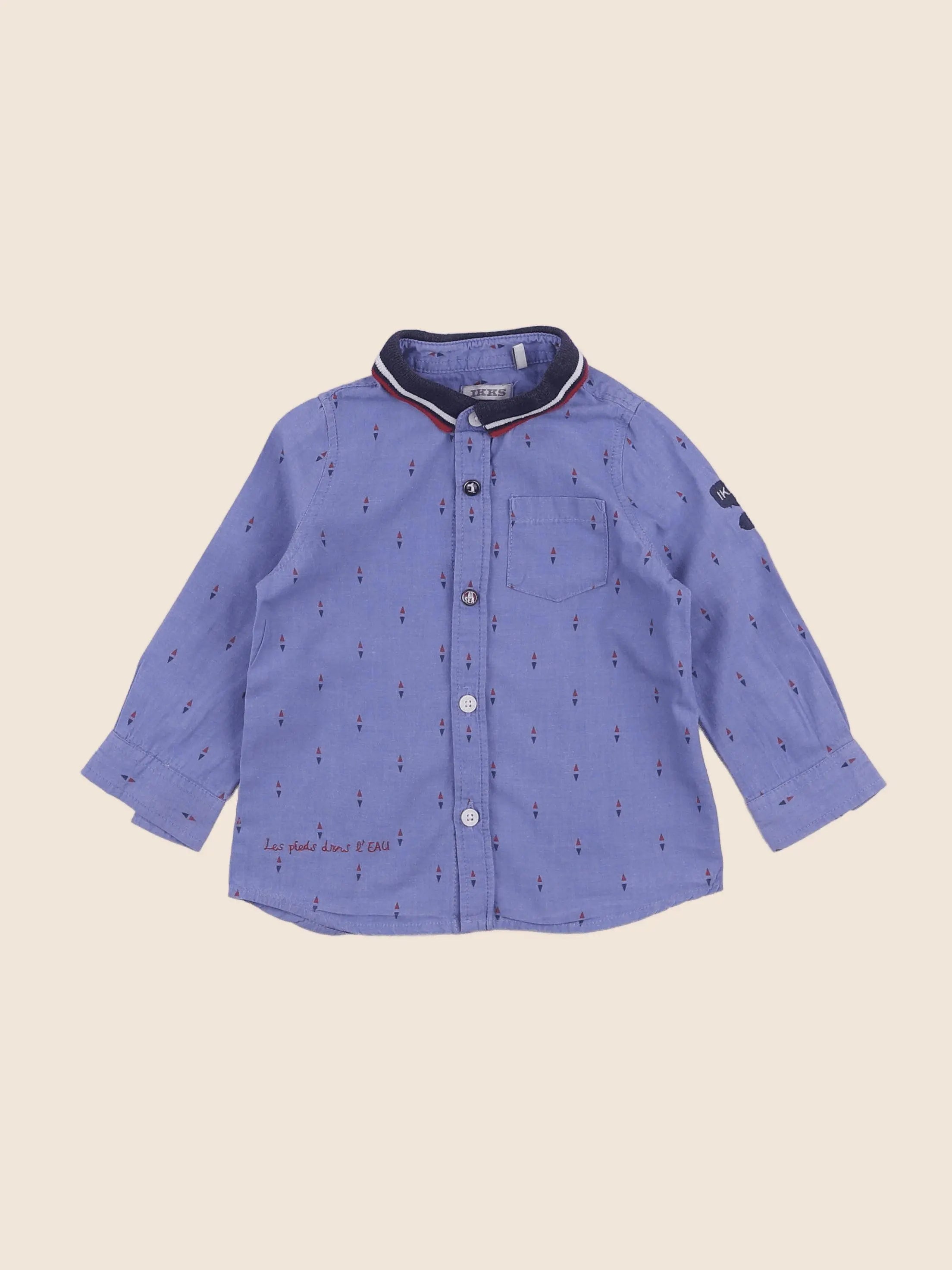 IKKS - chemise bleu - 12 mois