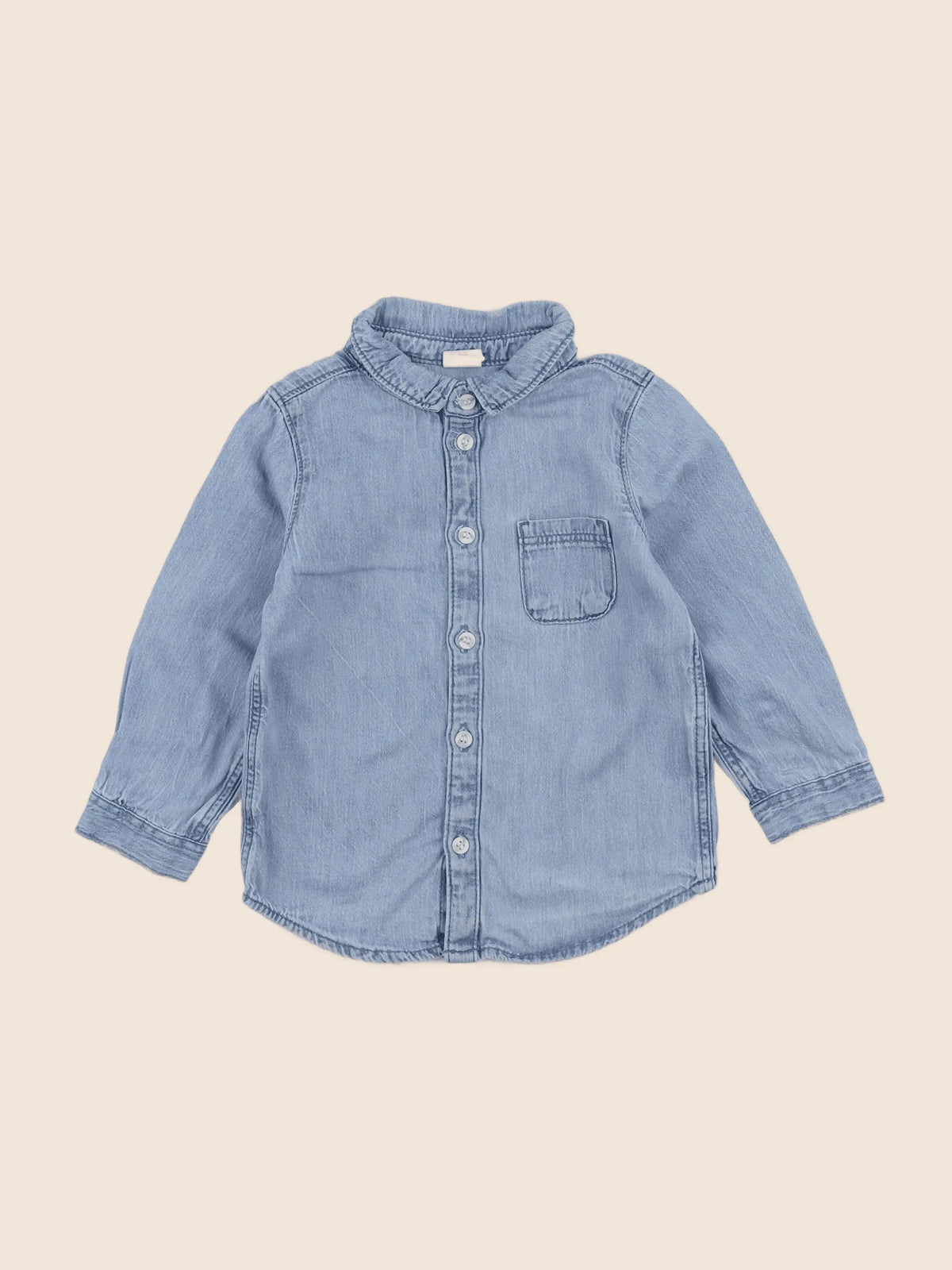 H&M - chemise bleu - 12/18 mois