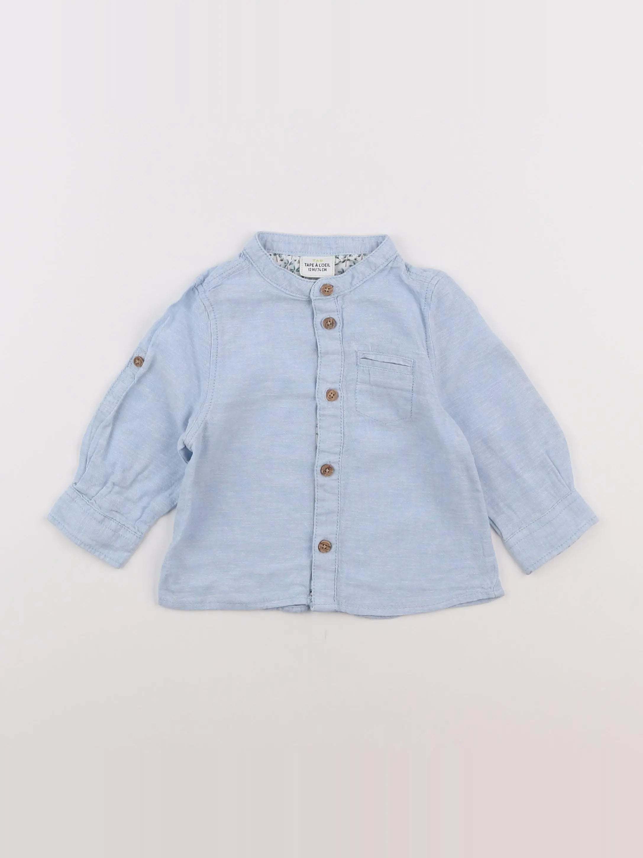 Tape à l'oeil - chemise bleu - 12 mois