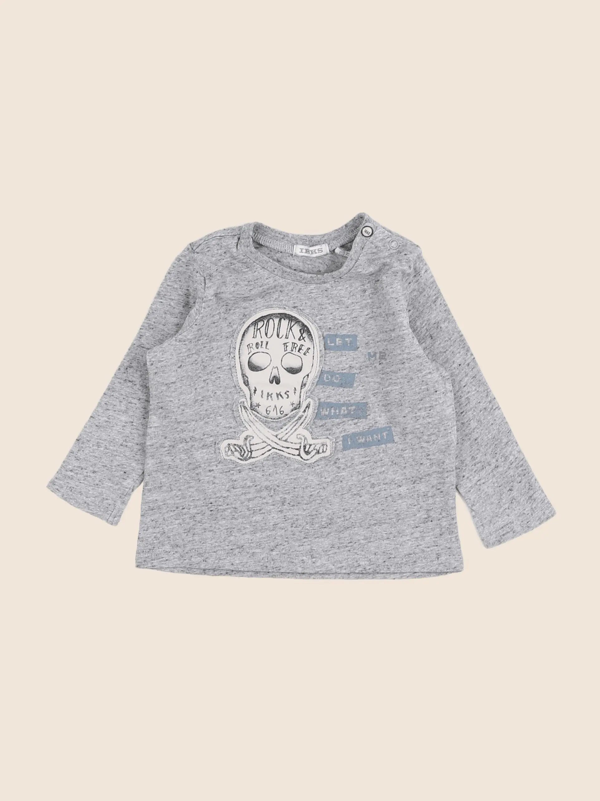 IKKS - tee-shirt gris - 12 mois