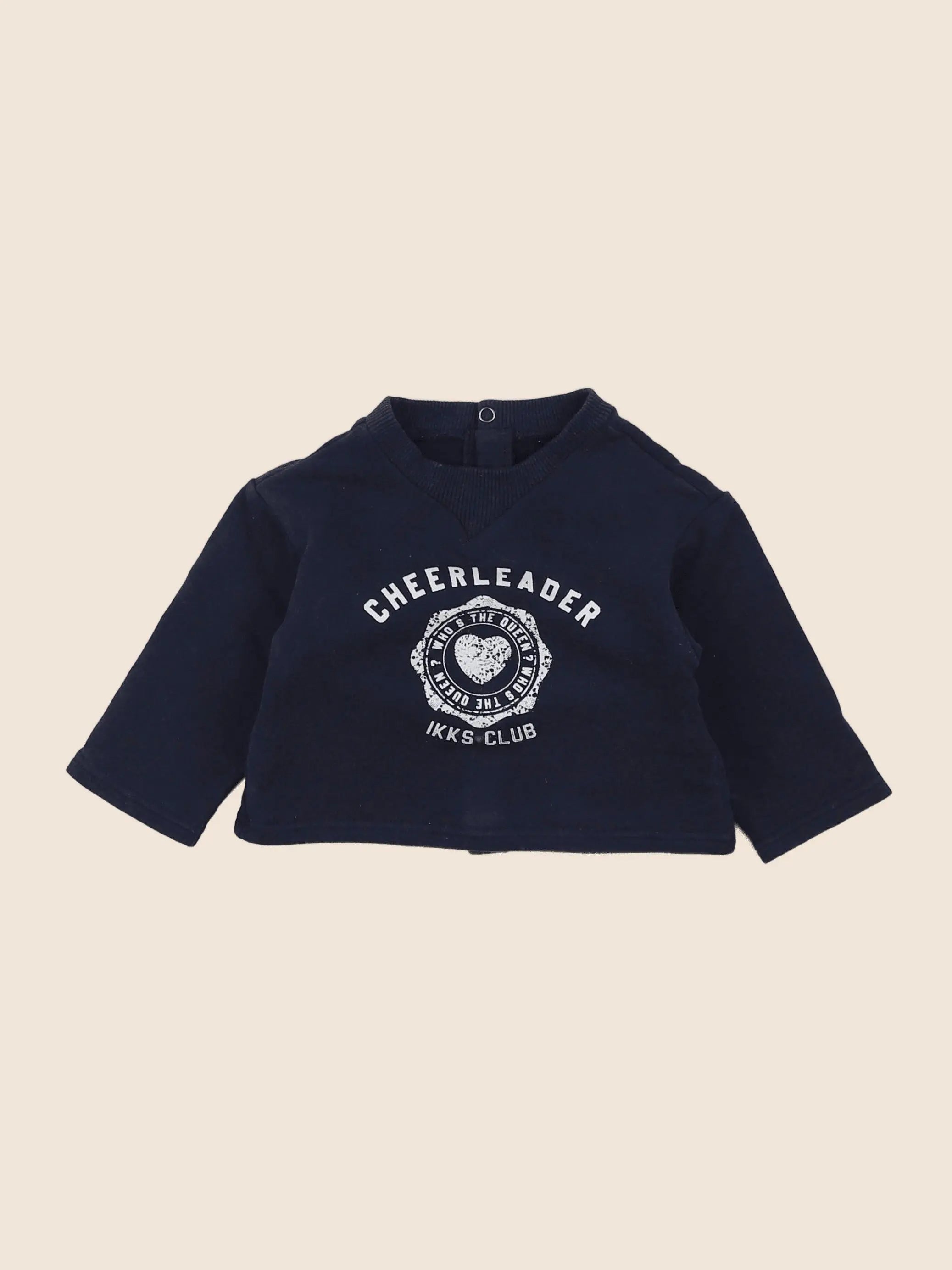 IKKS - sweat bleu - 6 mois