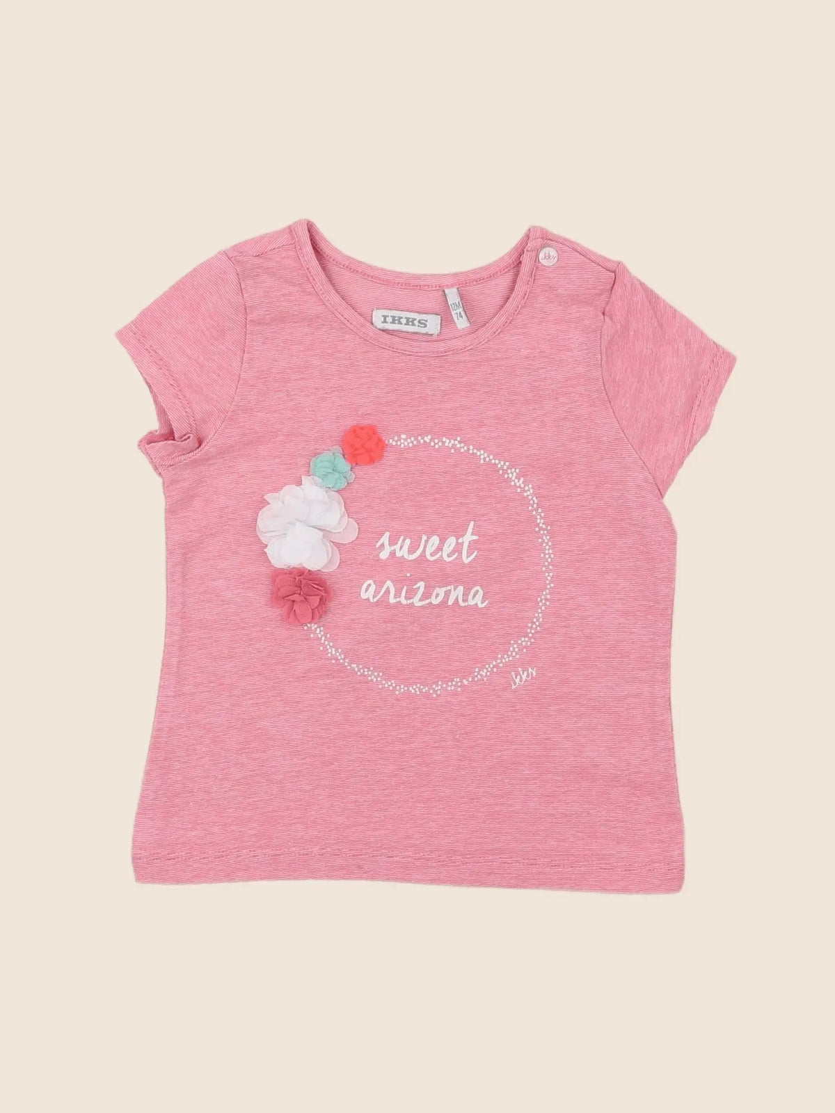 IKKS - tee-shirt rose - 12 mois