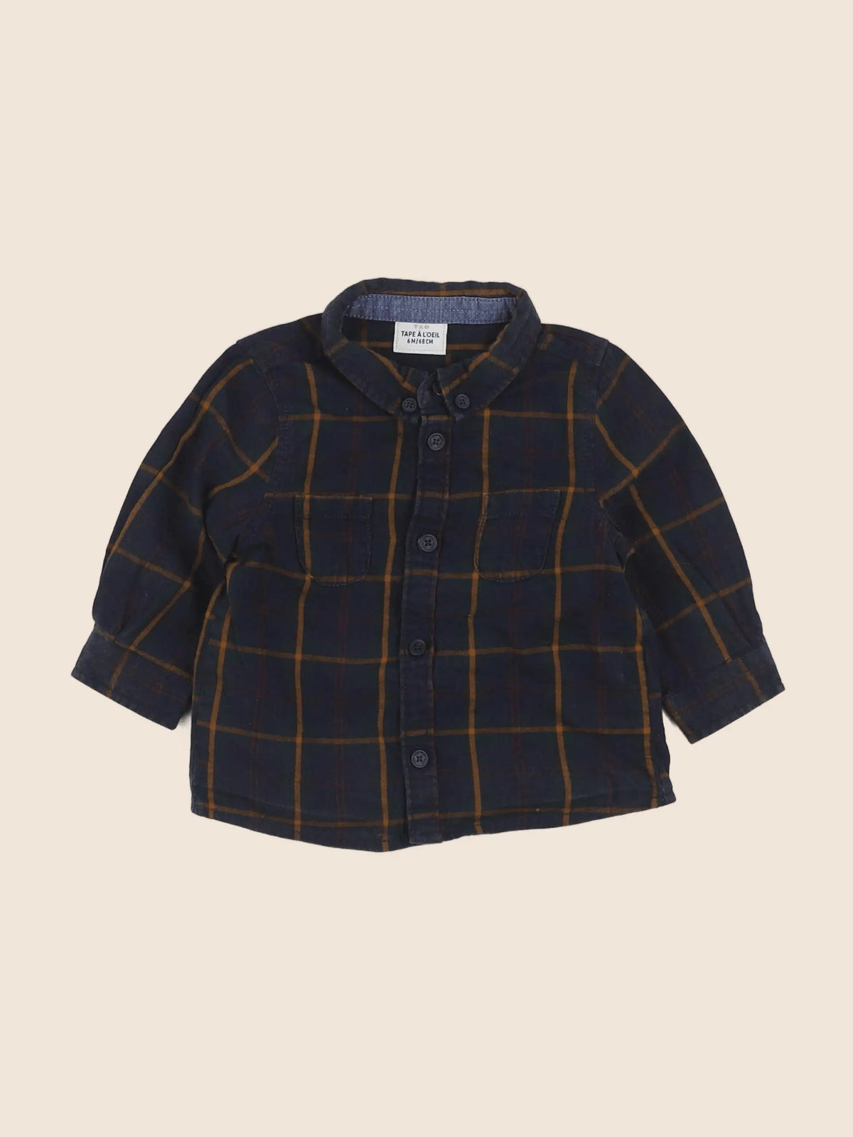 Tape à l'oeil - chemise vert, bleu - 6 mois