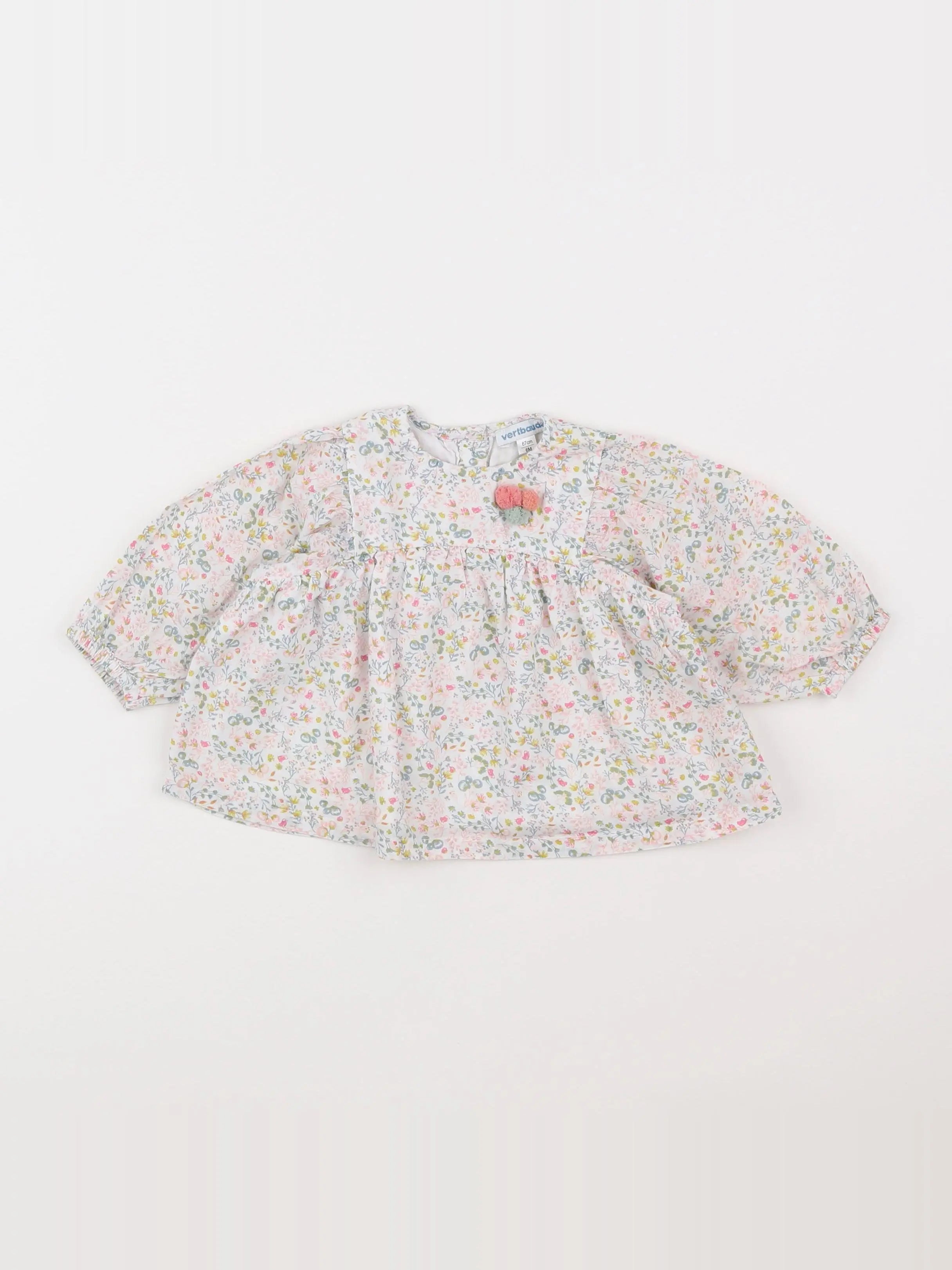 Vertbaudet - blouse multicolore - 6 mois