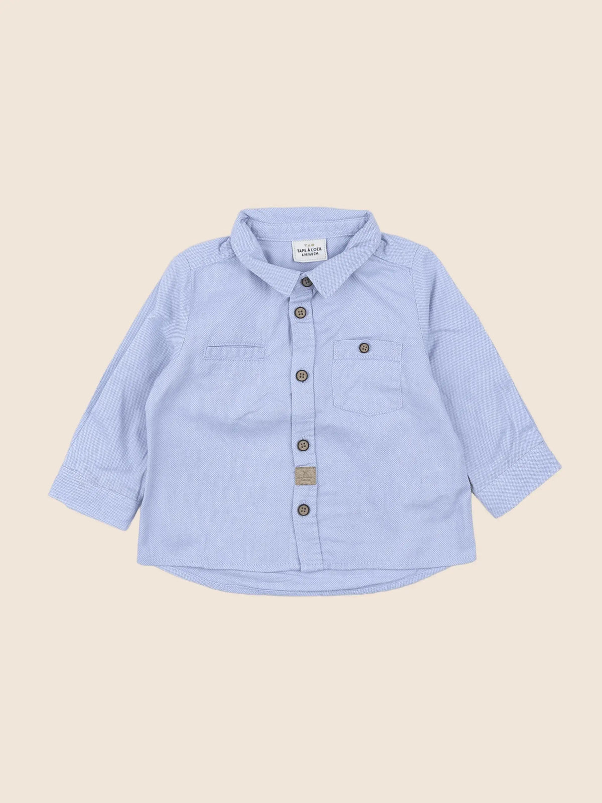 Tape à l'oeil - chemise bleu - 6 mois