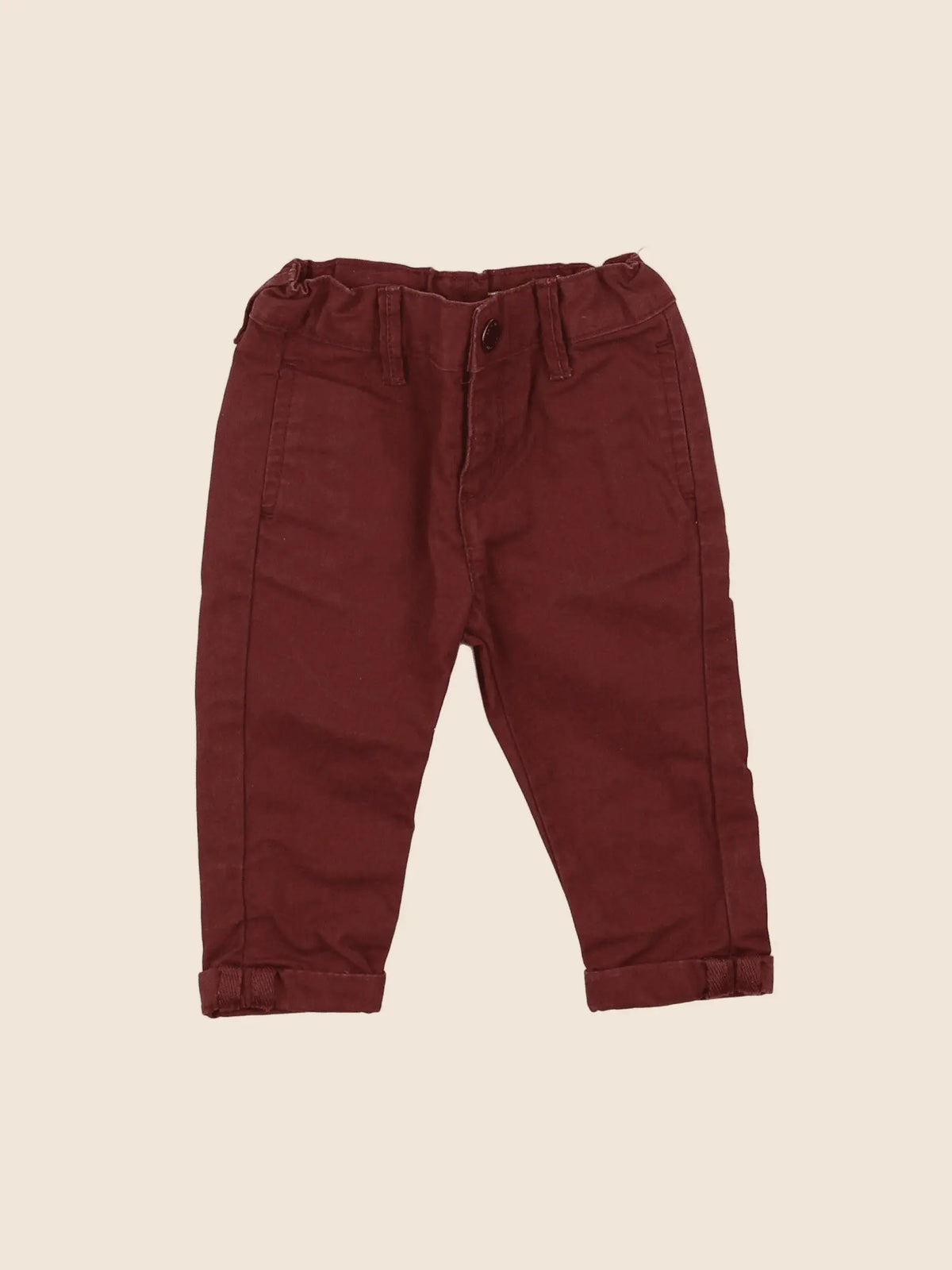 Vertbaudet - pantalon rouge - 6 mois