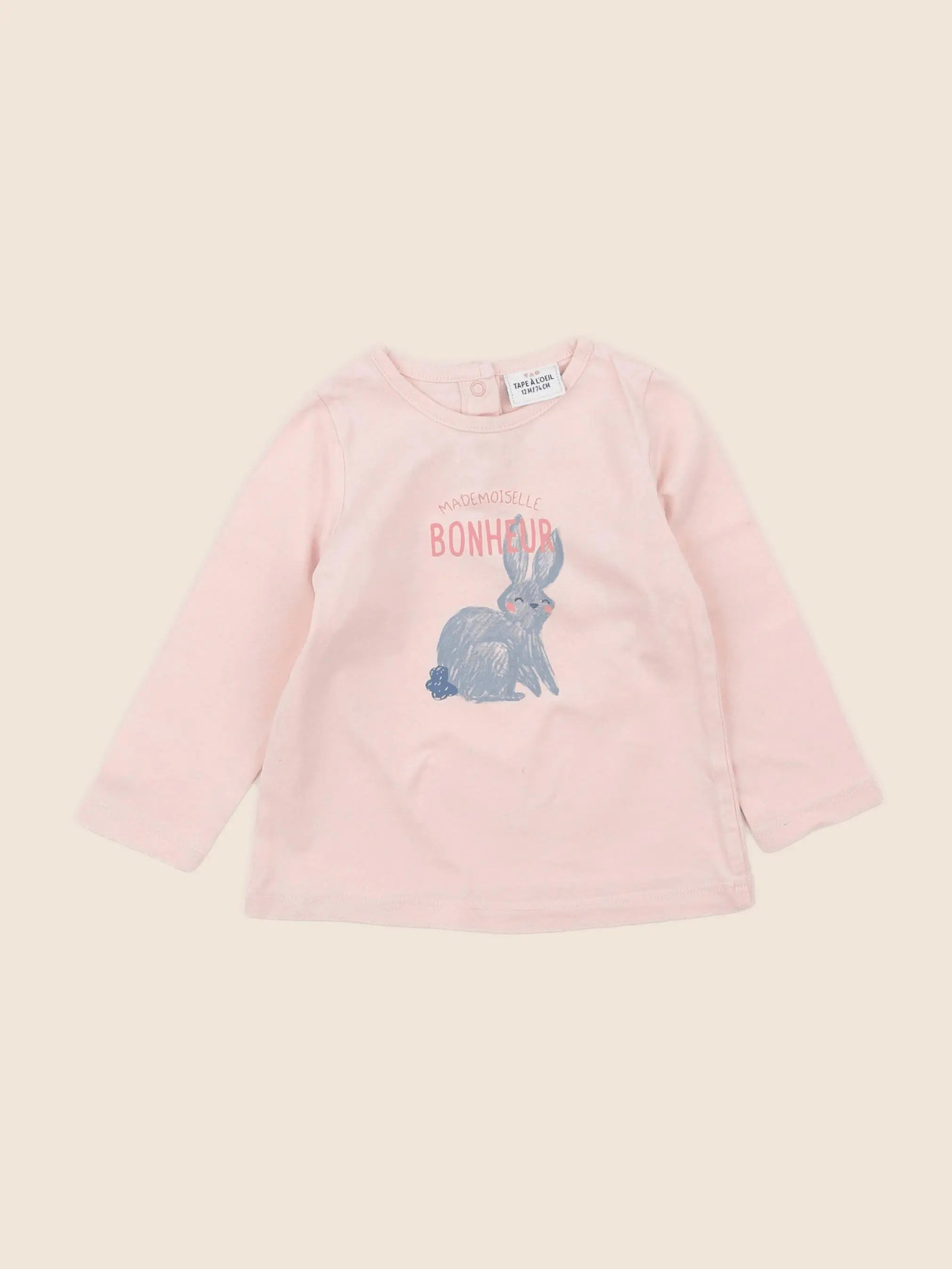 Tape à l'oeil - tee-shirt rose - 12 mois