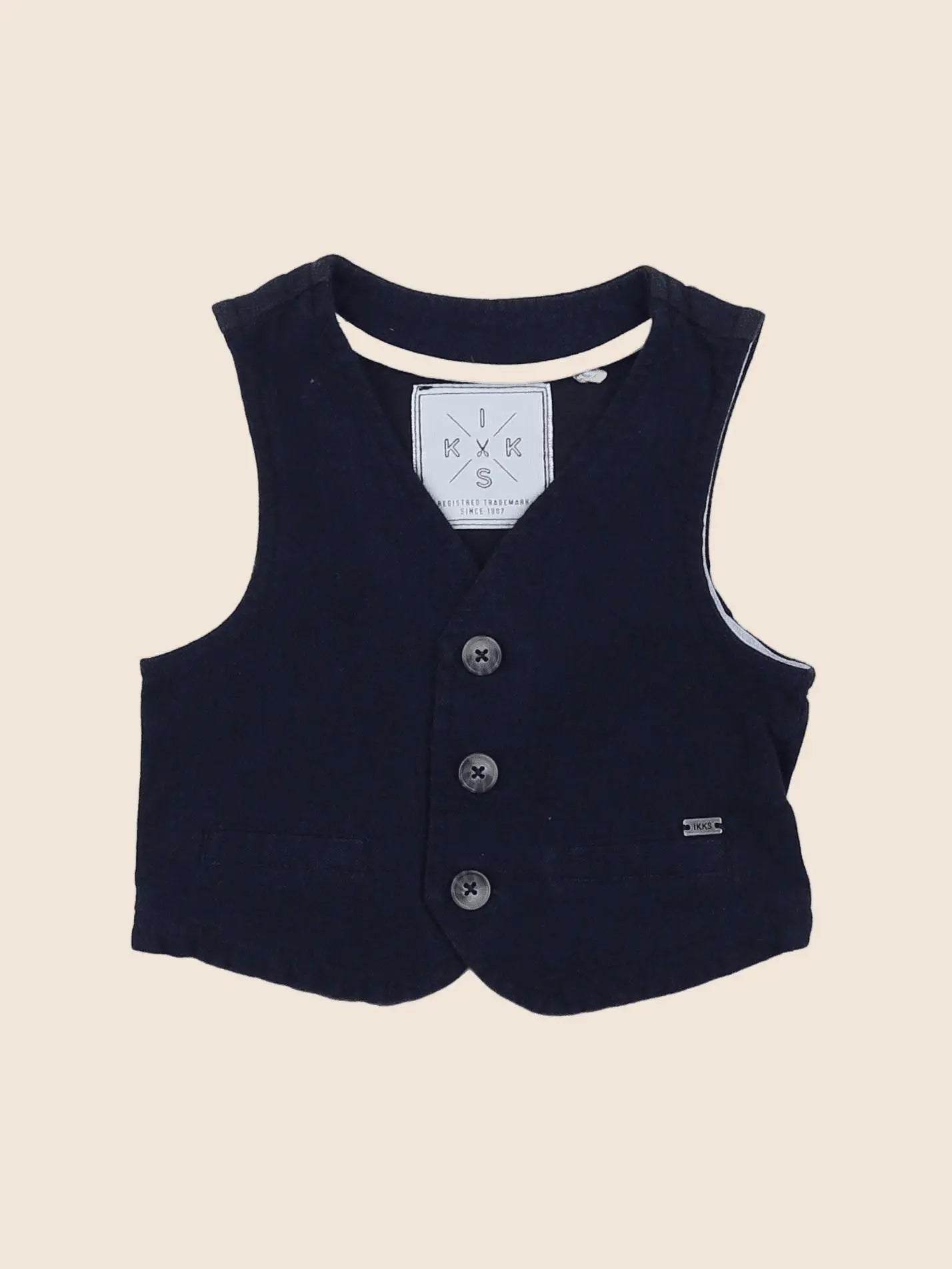 IKKS - gilet bleu - 12 mois