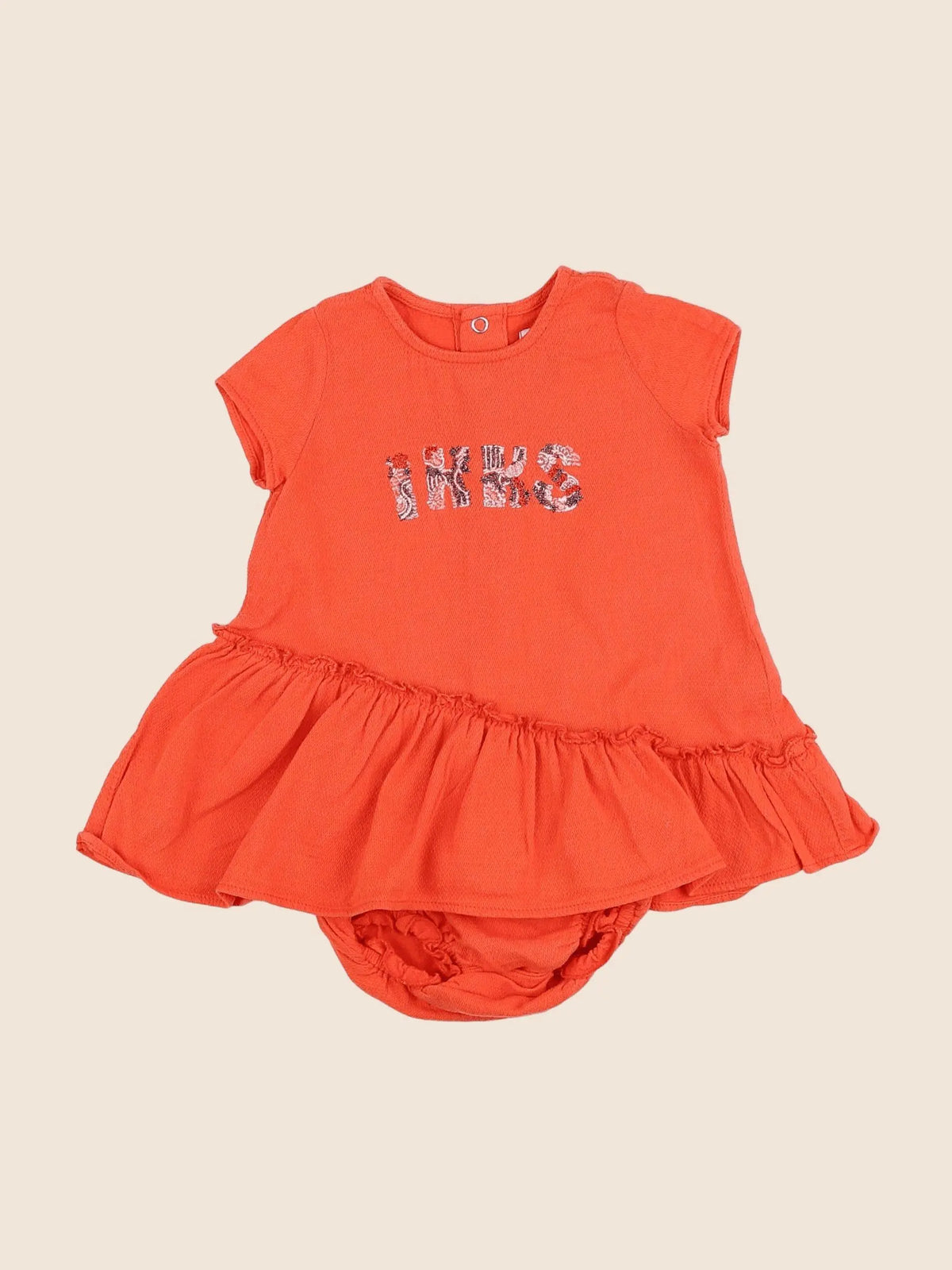 IKKS - robe orange - 6 mois