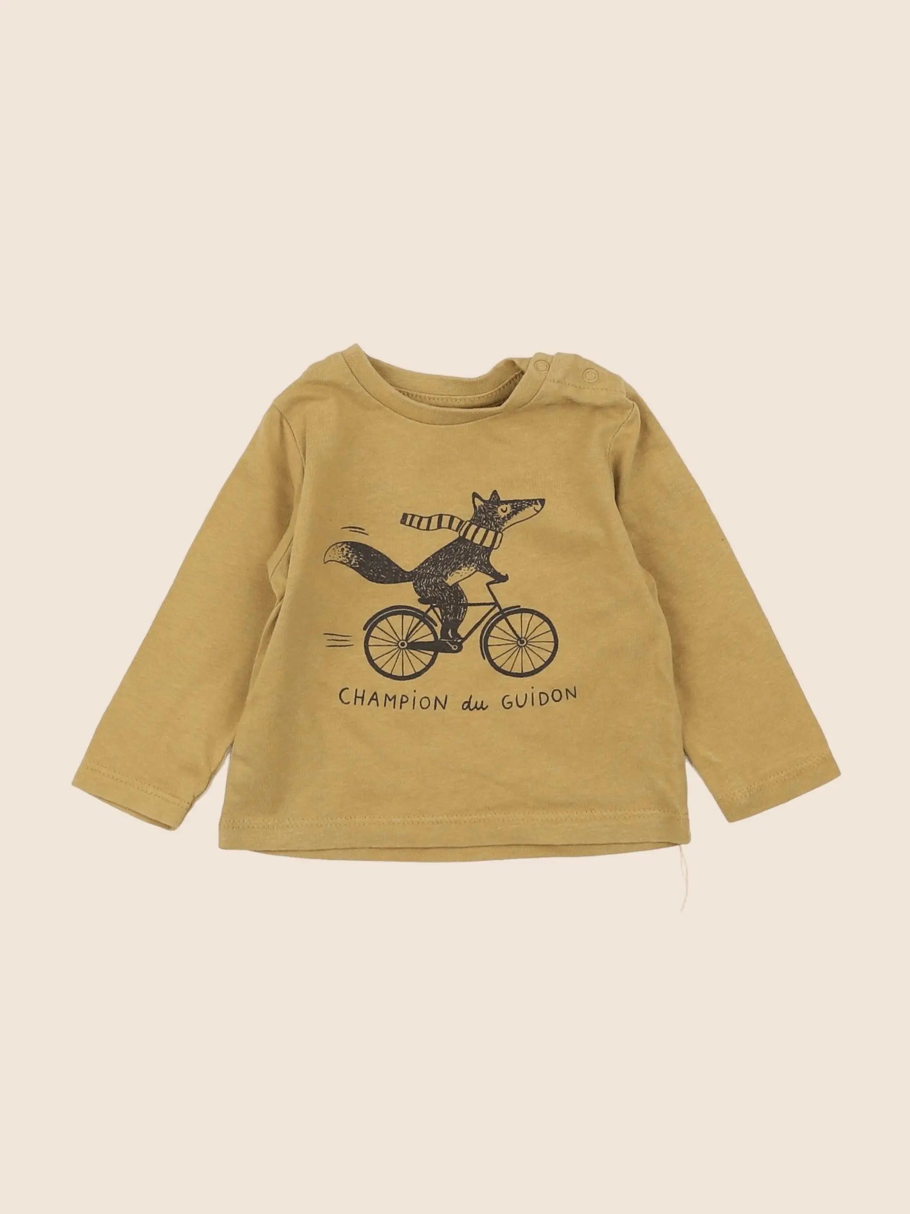 Vertbaudet - tee-shirt jaune - 3 mois