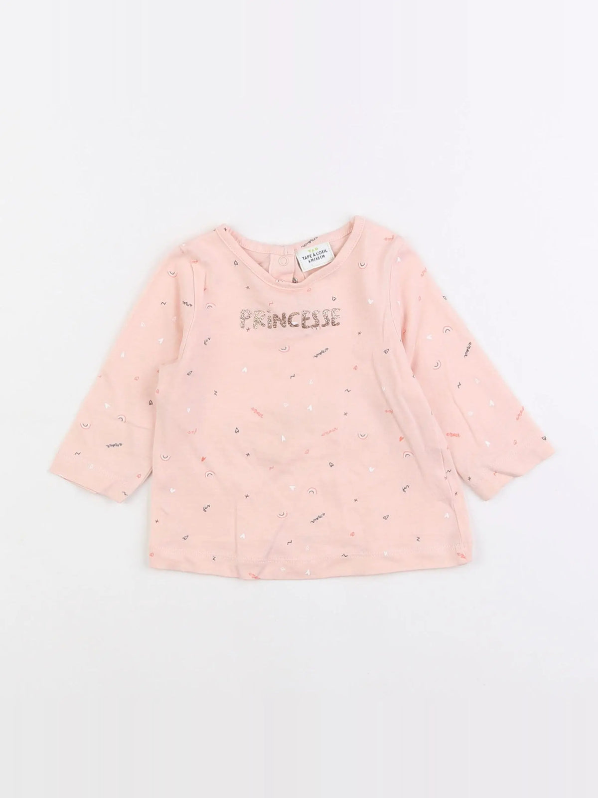 Tape à l'oeil - tee-shirt rose - 6 mois