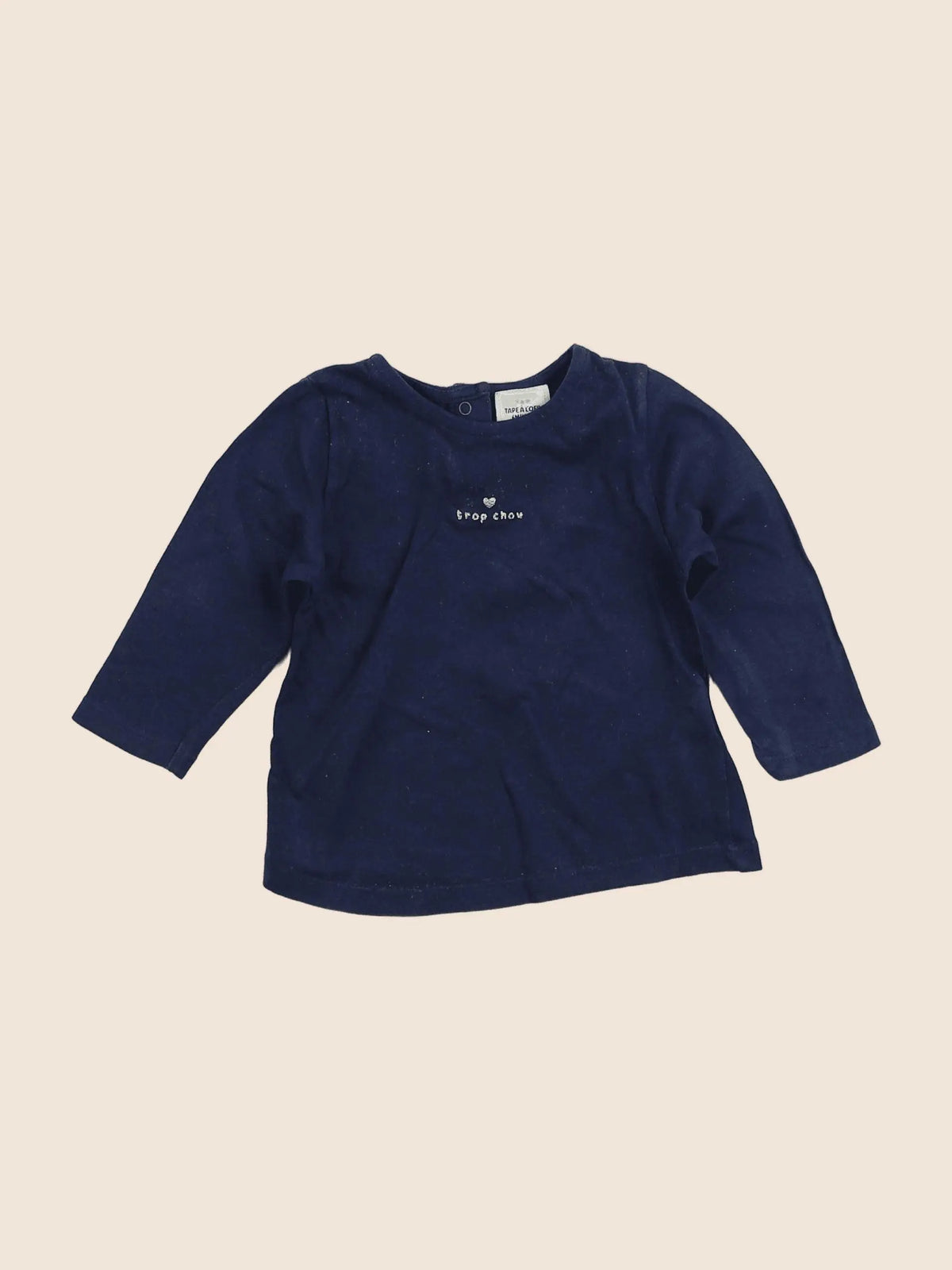 Tape à l'oeil - tee-shirt bleu - 6 mois